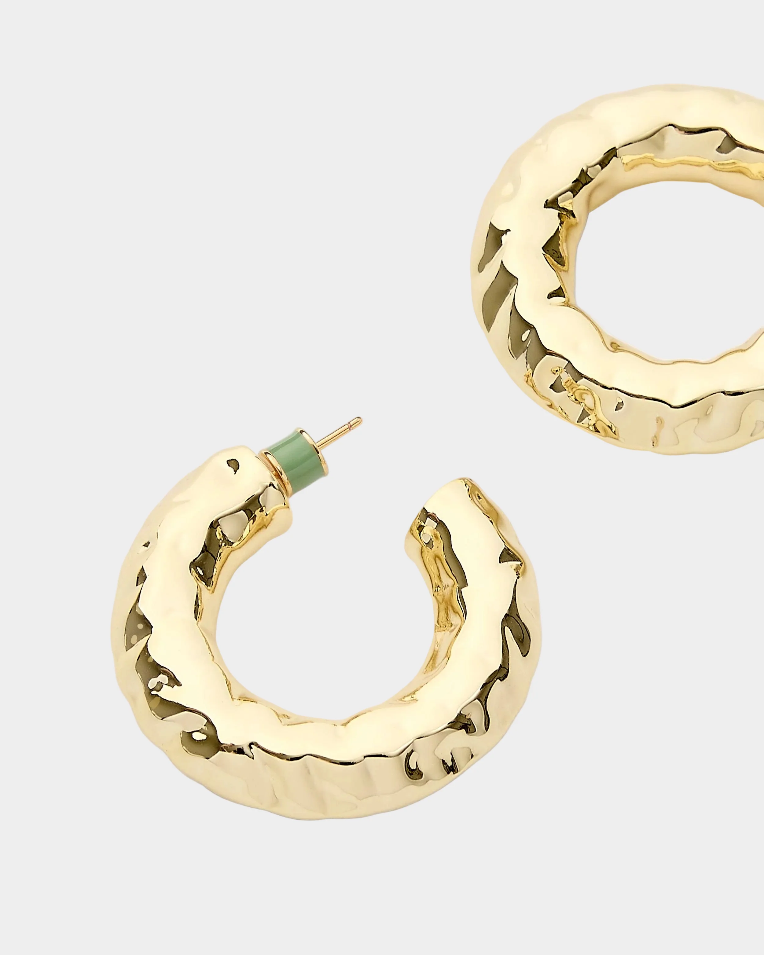 1.25" Perfect Crunch Hoops in Gold - Image 2