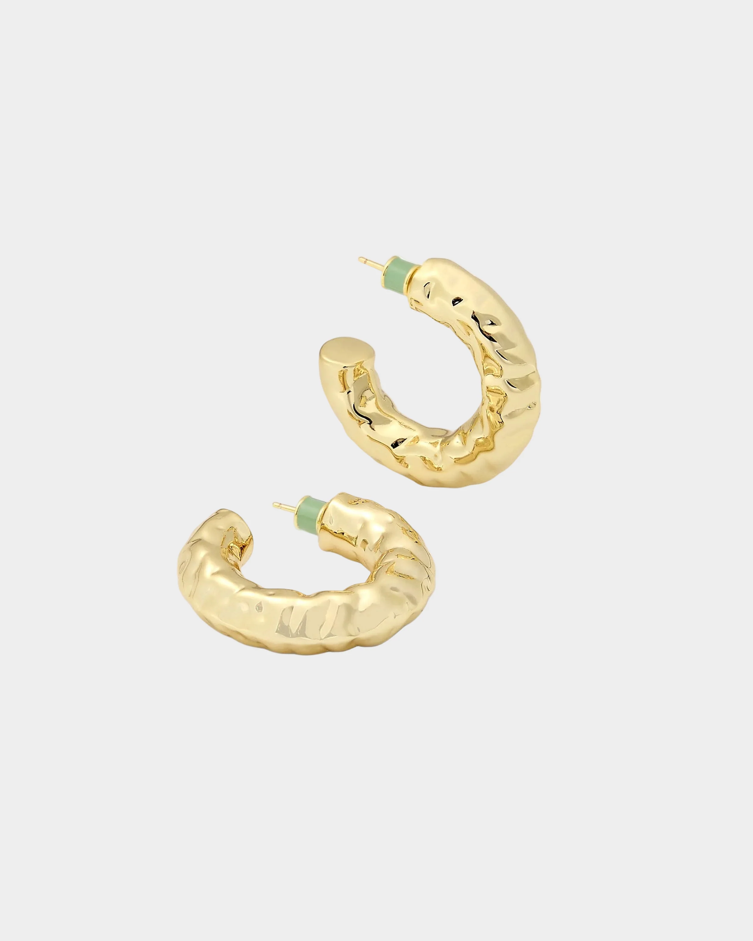 1.25" Perfect Crunch Hoops in Gold - Image 3