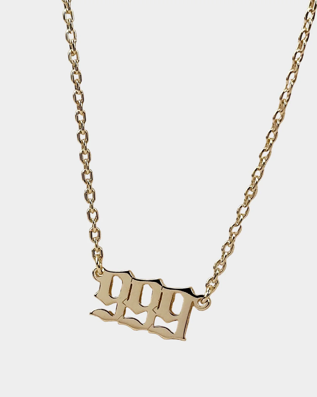 18k Gold Filled 999 Angel Number Necklace
