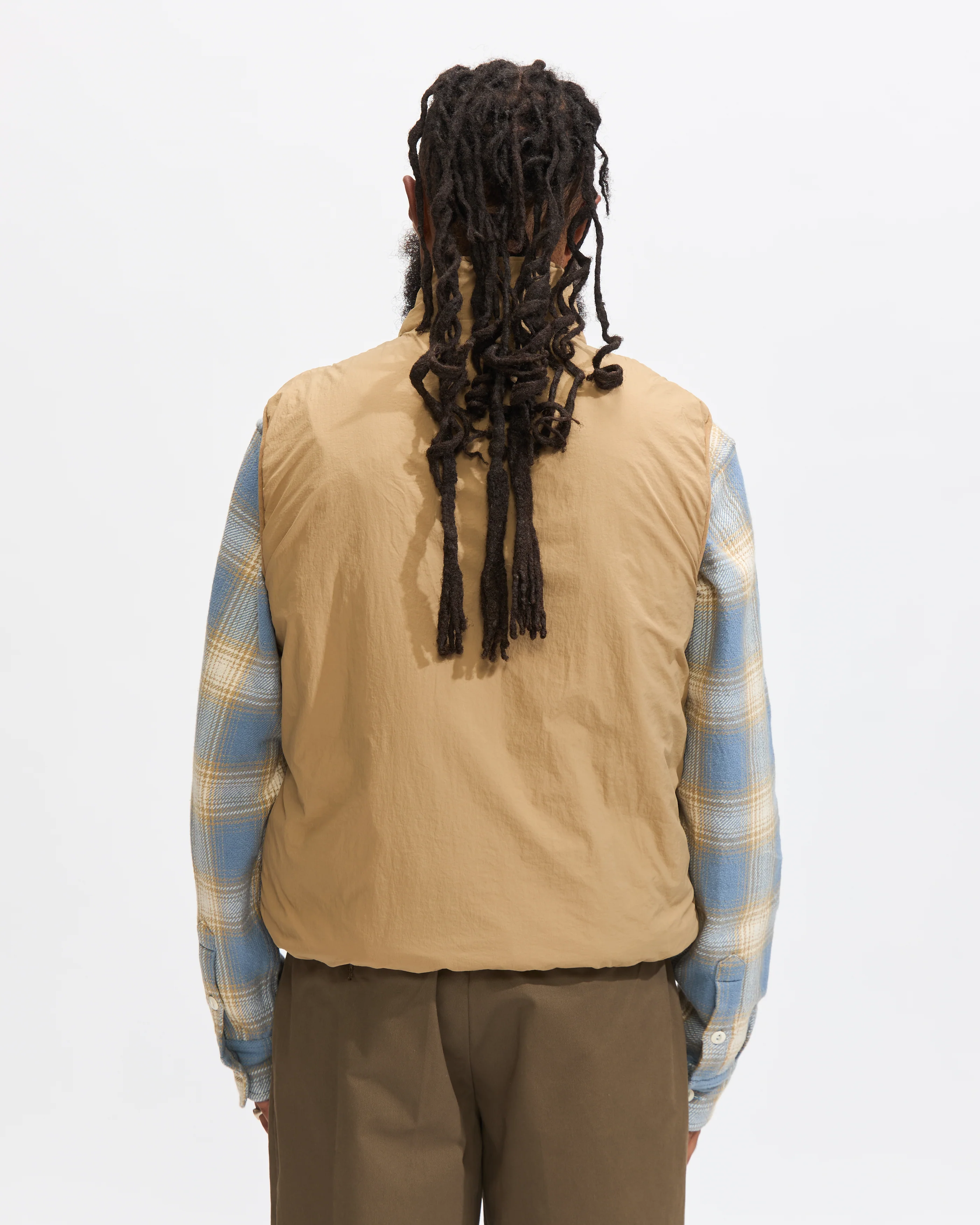 Puff Vest in Safari Nylon - Image 3