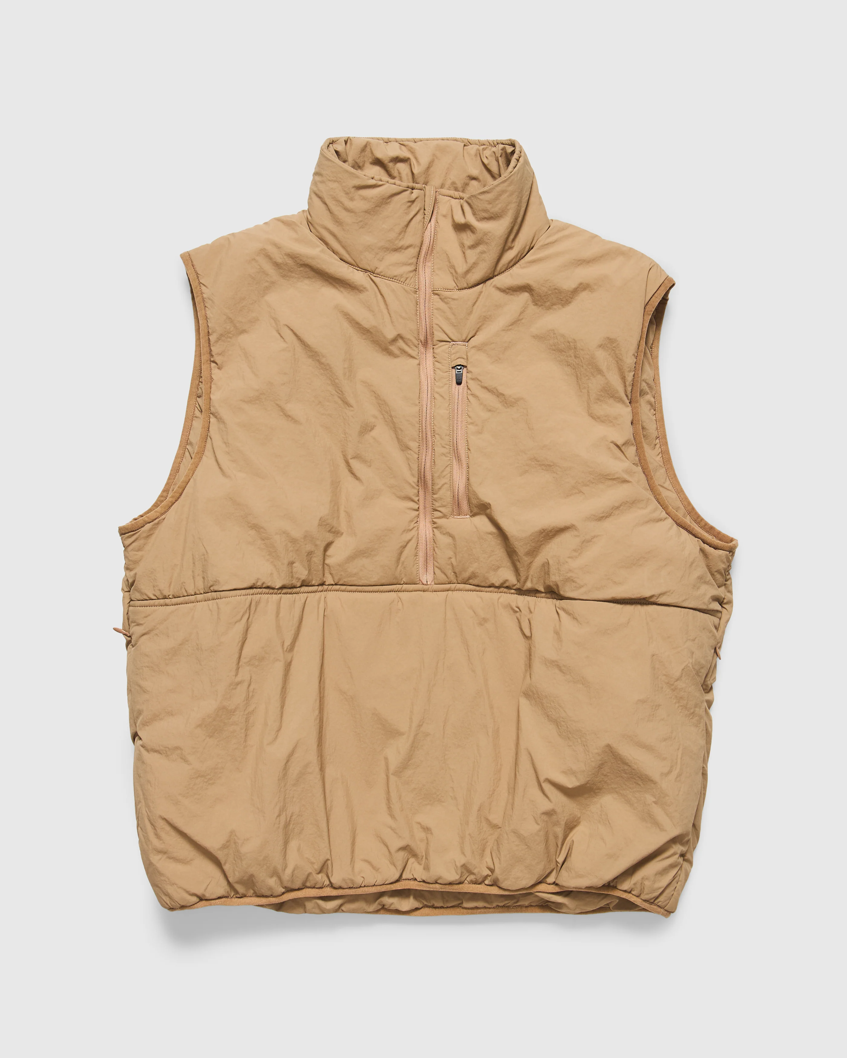 Puff Vest in Safari Nylon - Image 4
