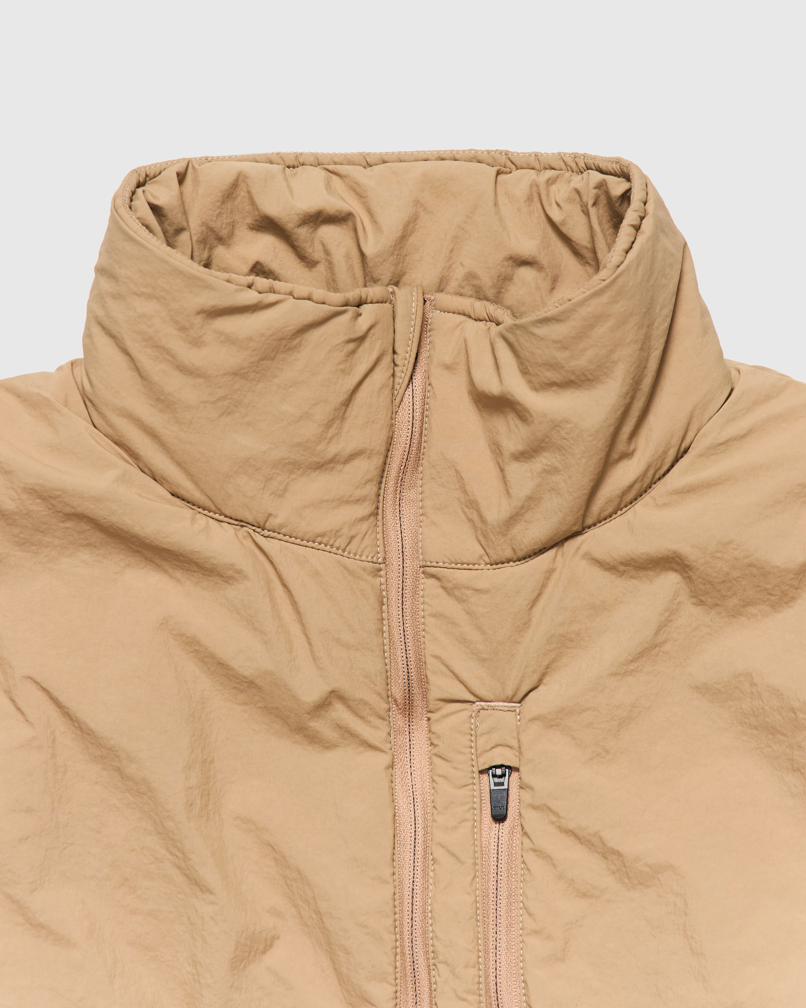 Puff Vest in Safari Nylon - Image 6
