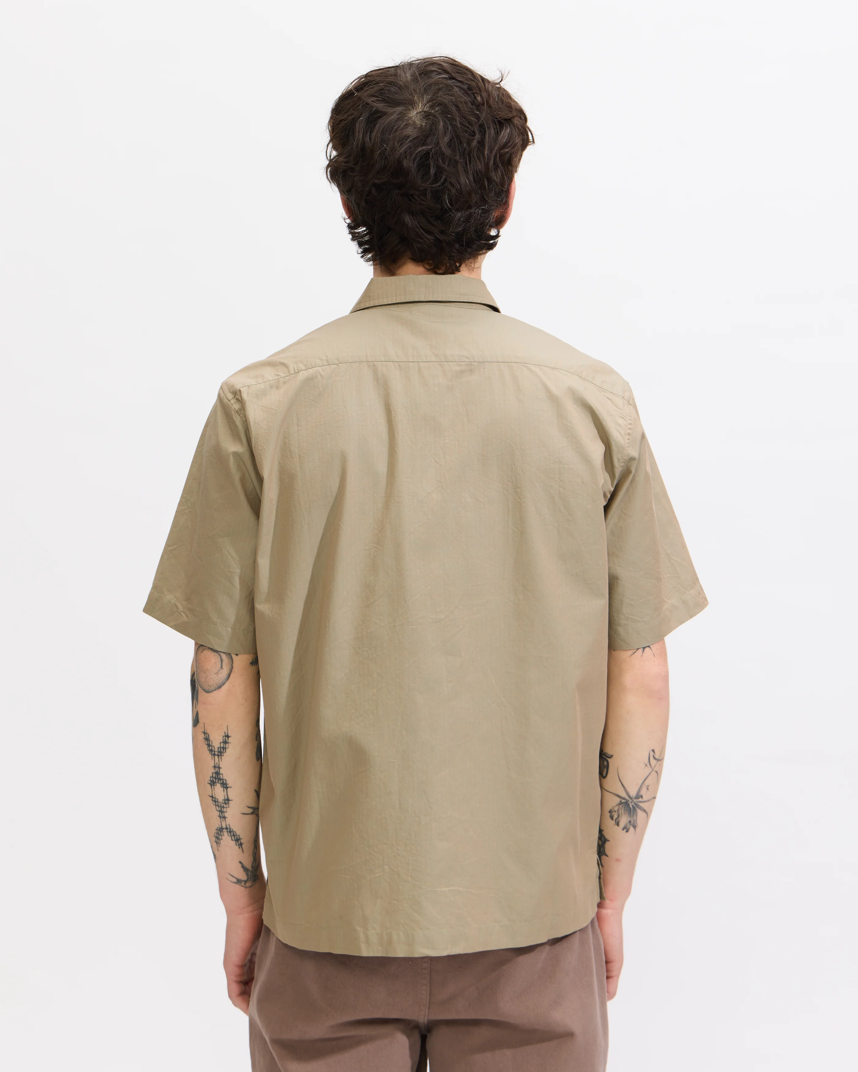 Short Sleeve Workshirt in Iridescent Ripstop - Image 3