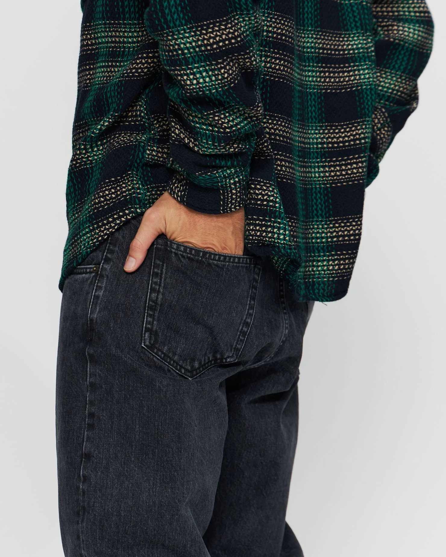 5 Pocket Jean in Washed Black - Image 3