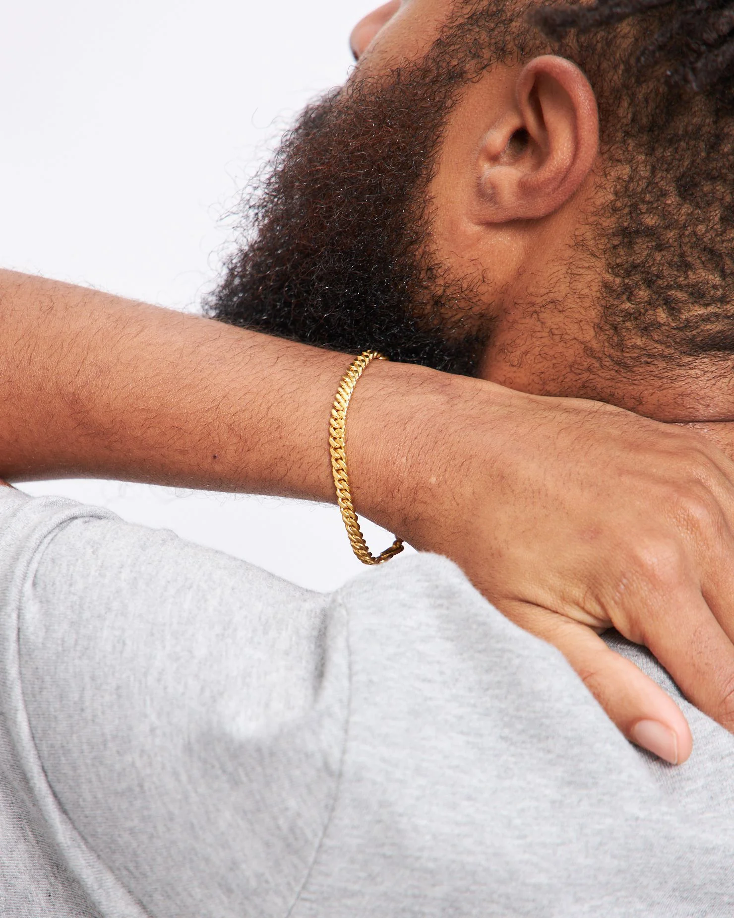 5MM Cuban Link Bracelet in 14K Gold Plated - Image 3