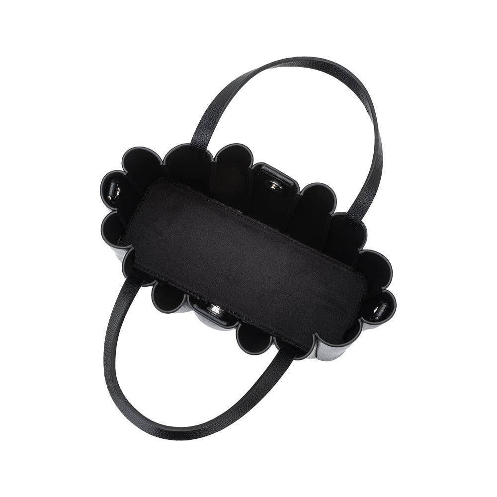 Adela Black Recycled Vegan Leather Tote Bag - Image 4