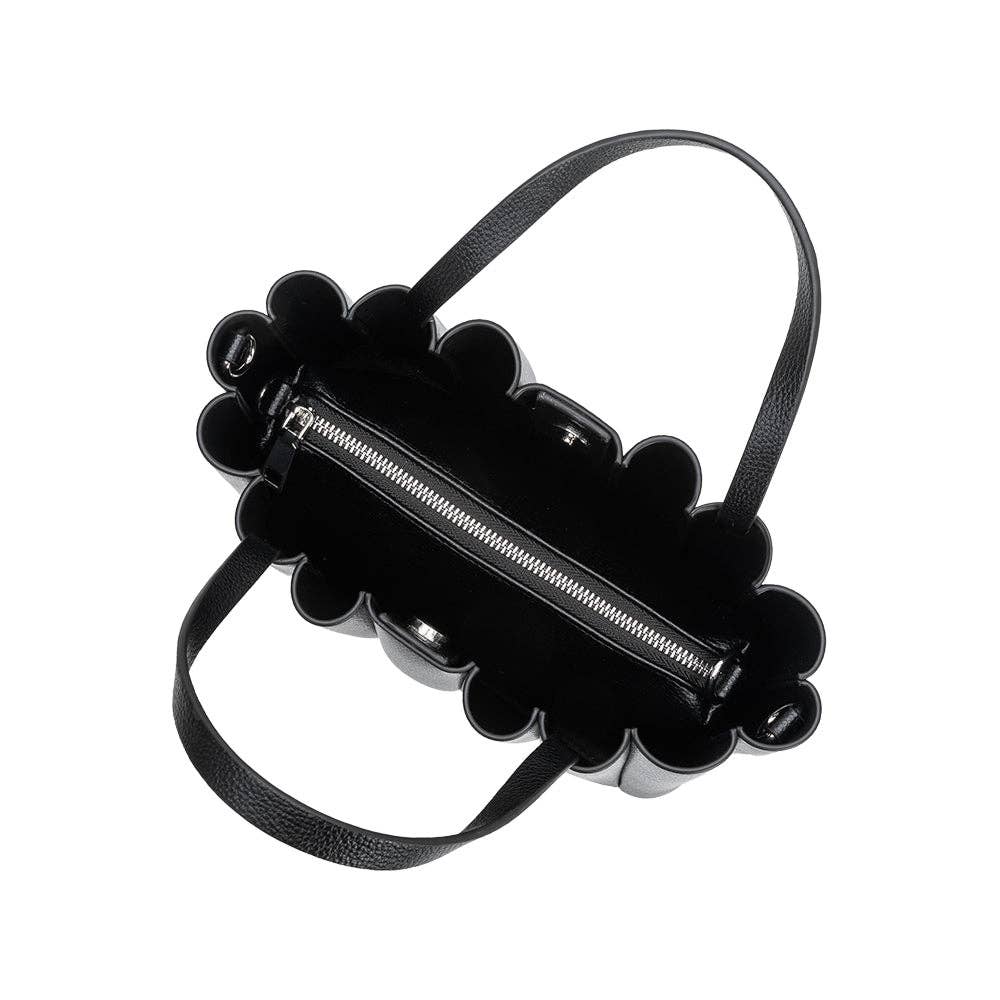Adela Black Recycled Vegan Leather Tote Bag - Image 5