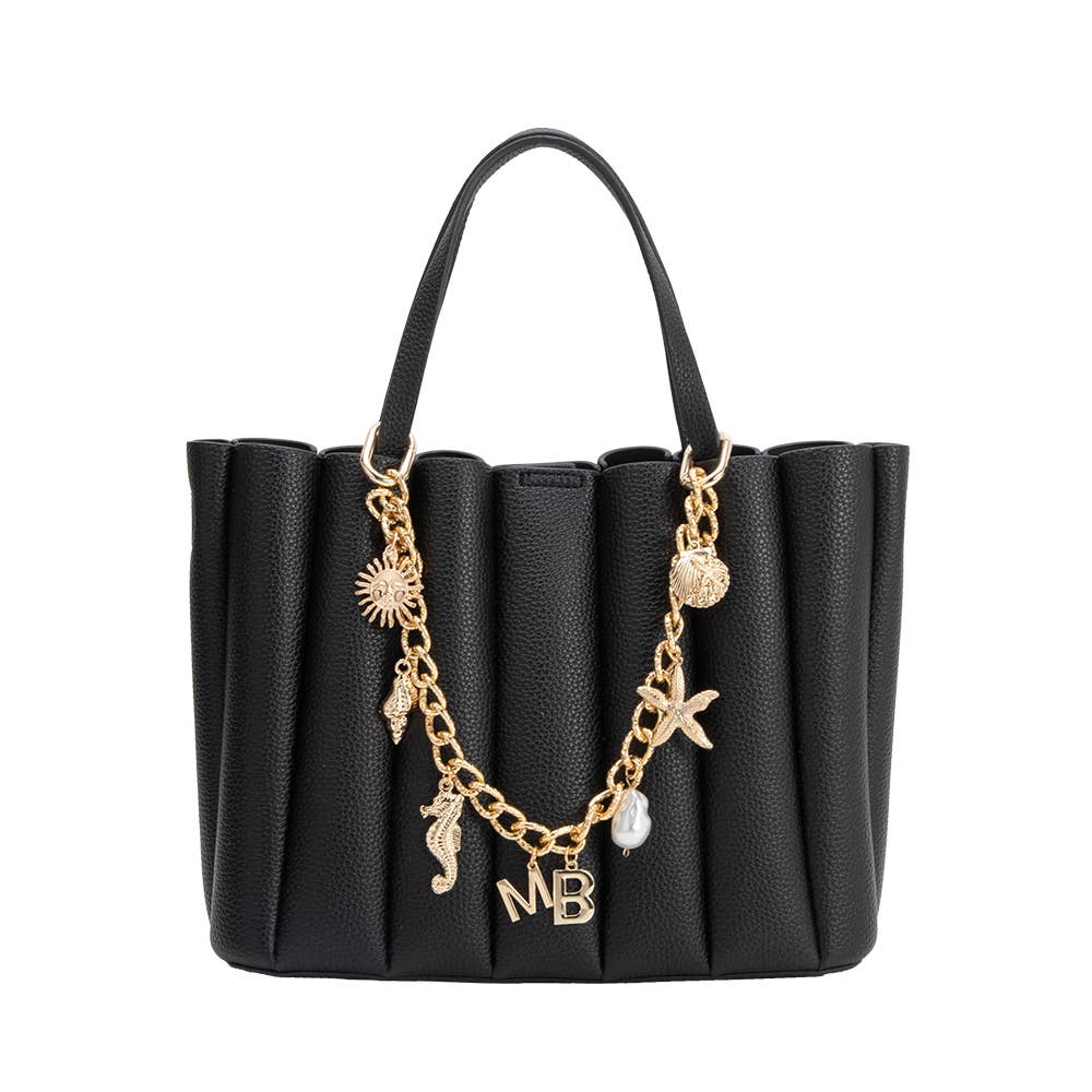 Adela Black Recycled Vegan Leather Tote Bag - Image 8