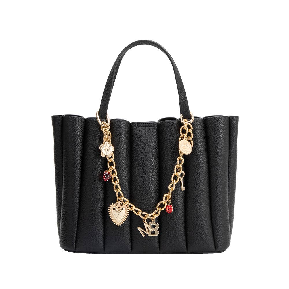 Adela Black Recycled Vegan Leather Tote Bag - Image 9