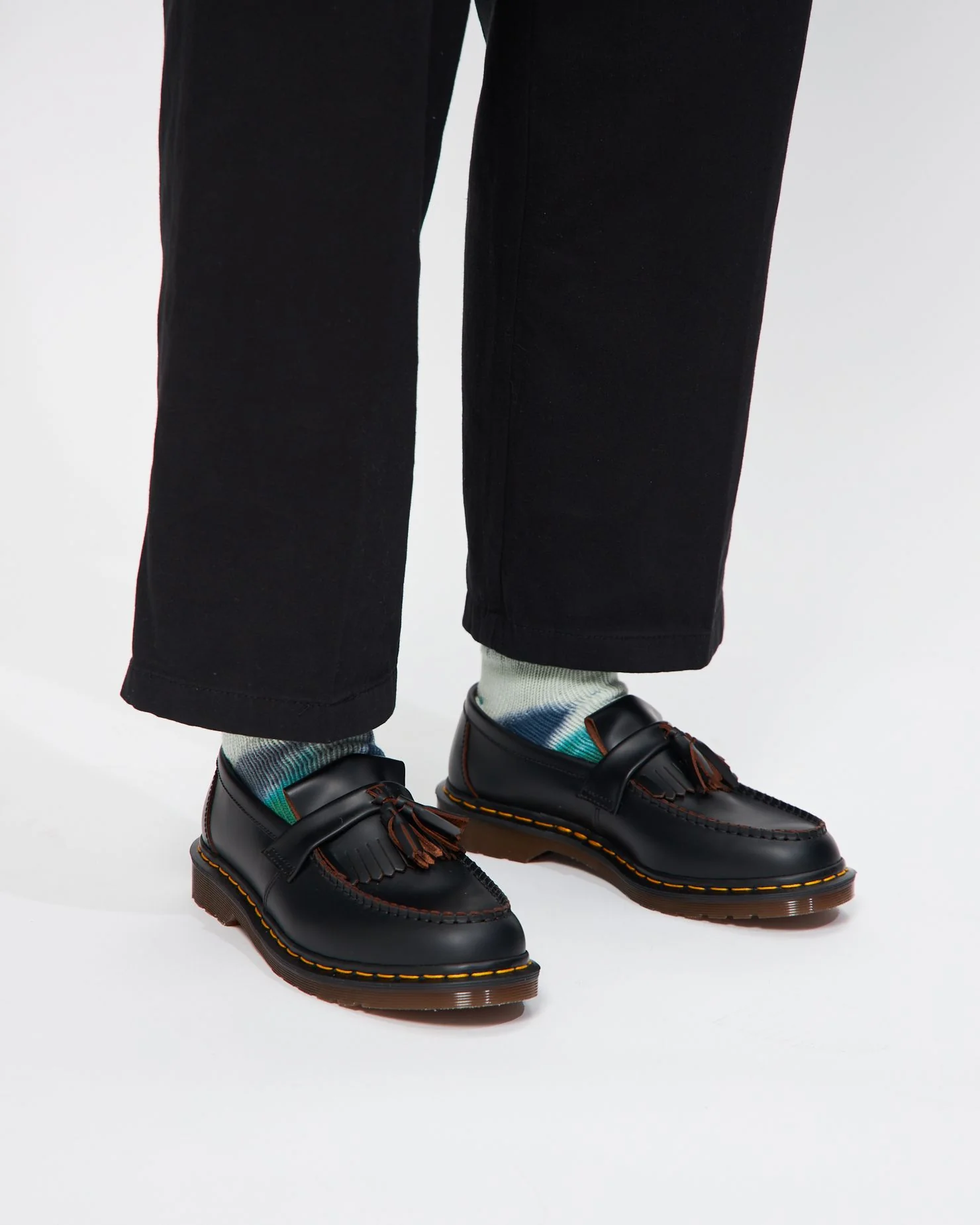 Adrian Tassel Loafer in Black Quilon - Image 5