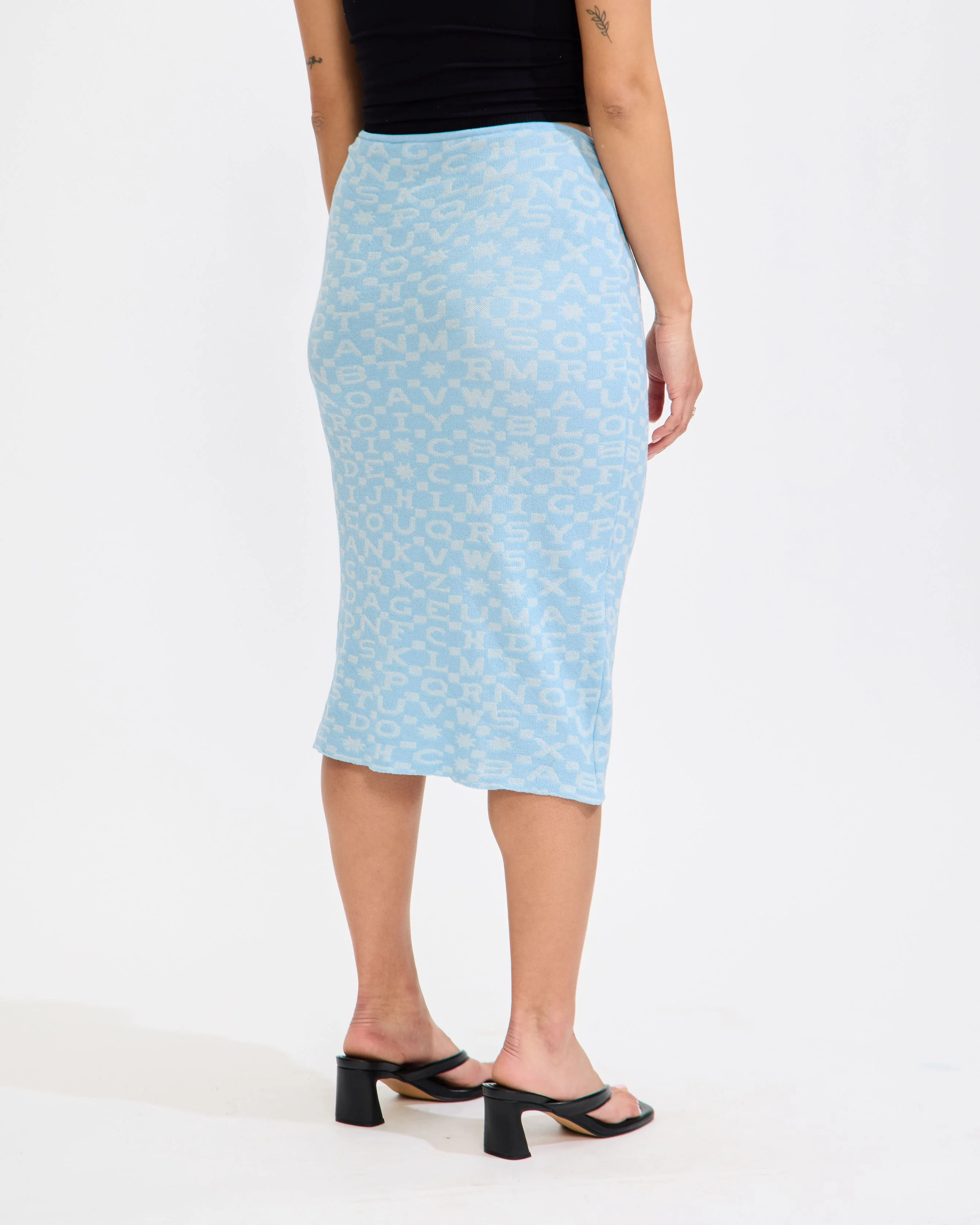 Alphabite Skirt in Blue - Image 4