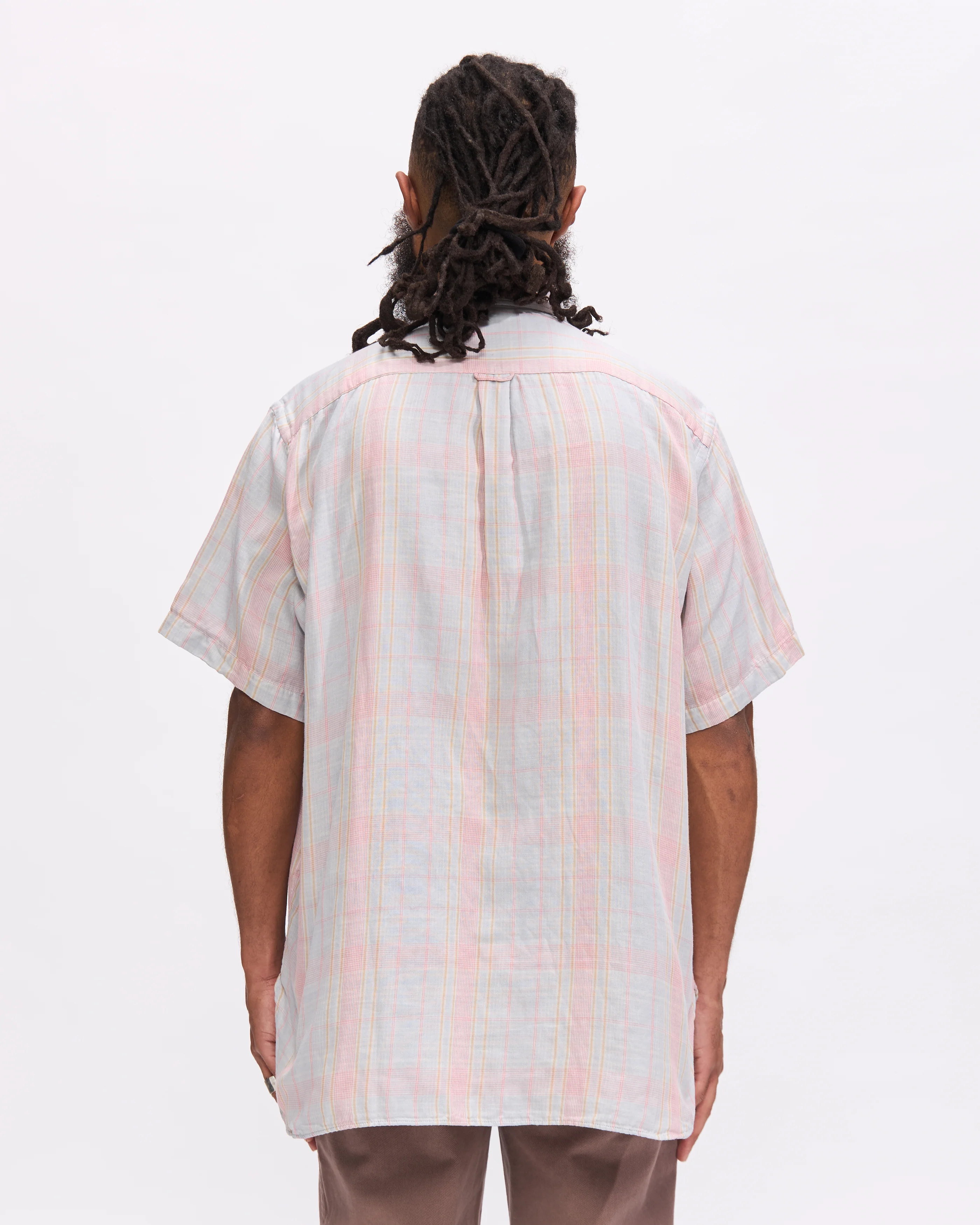 BD Giza Cotton Double Gauze Shirt in Sax - Image 3