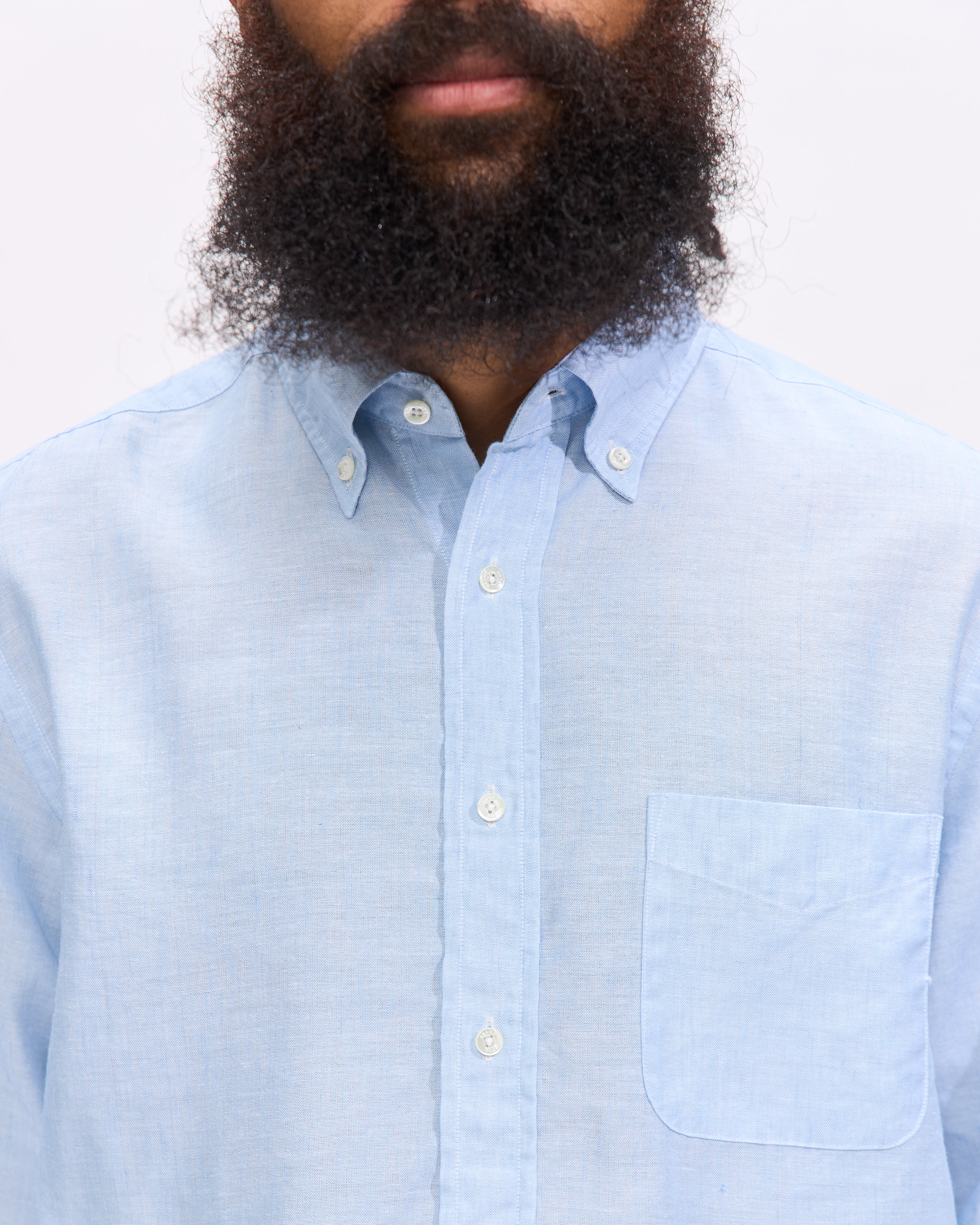 BD Linen COOLMAX® Shirt in Sax - Image 2