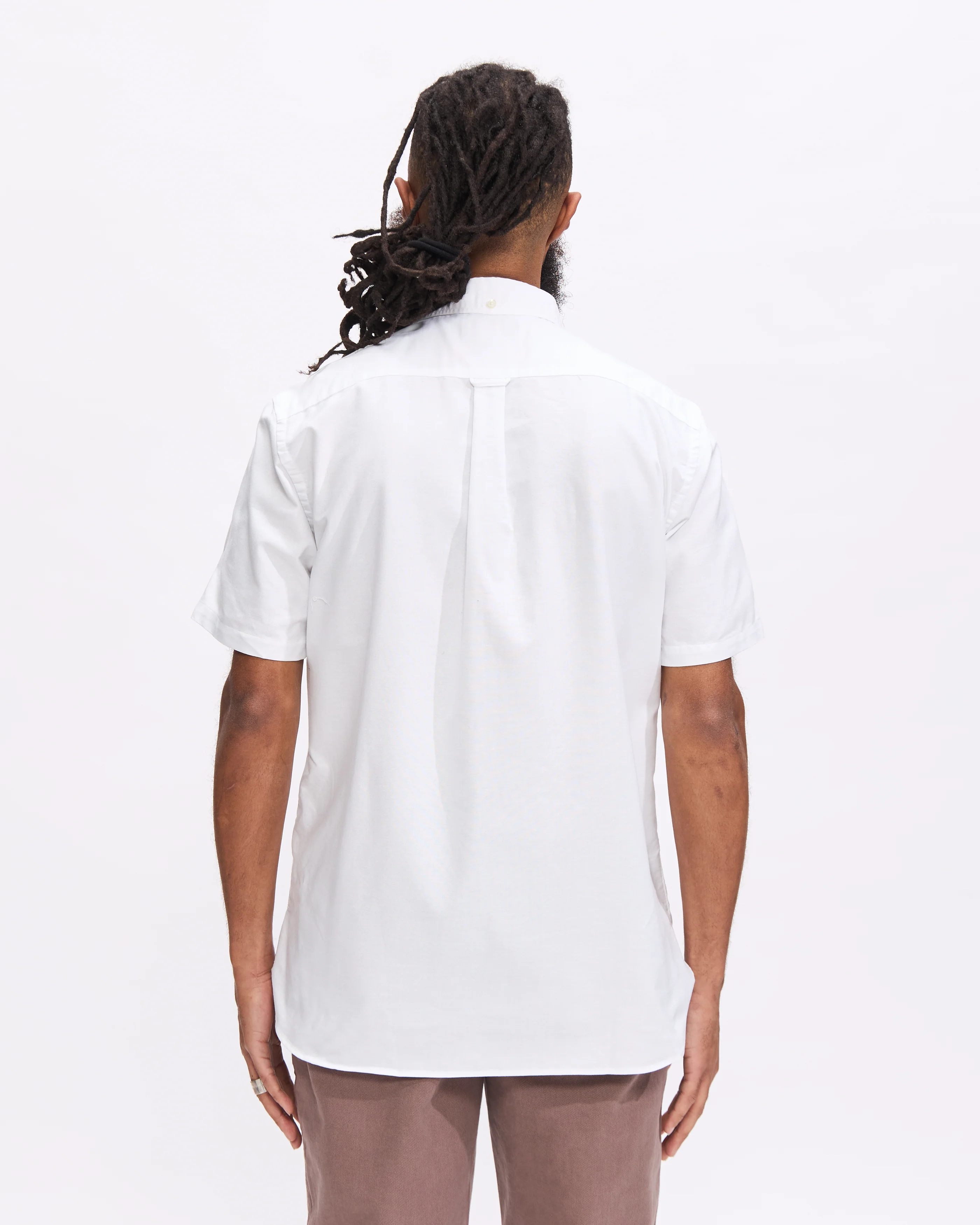 BD Short Sleeve Oxford COOLMAX® Shirt in White - Image 3
