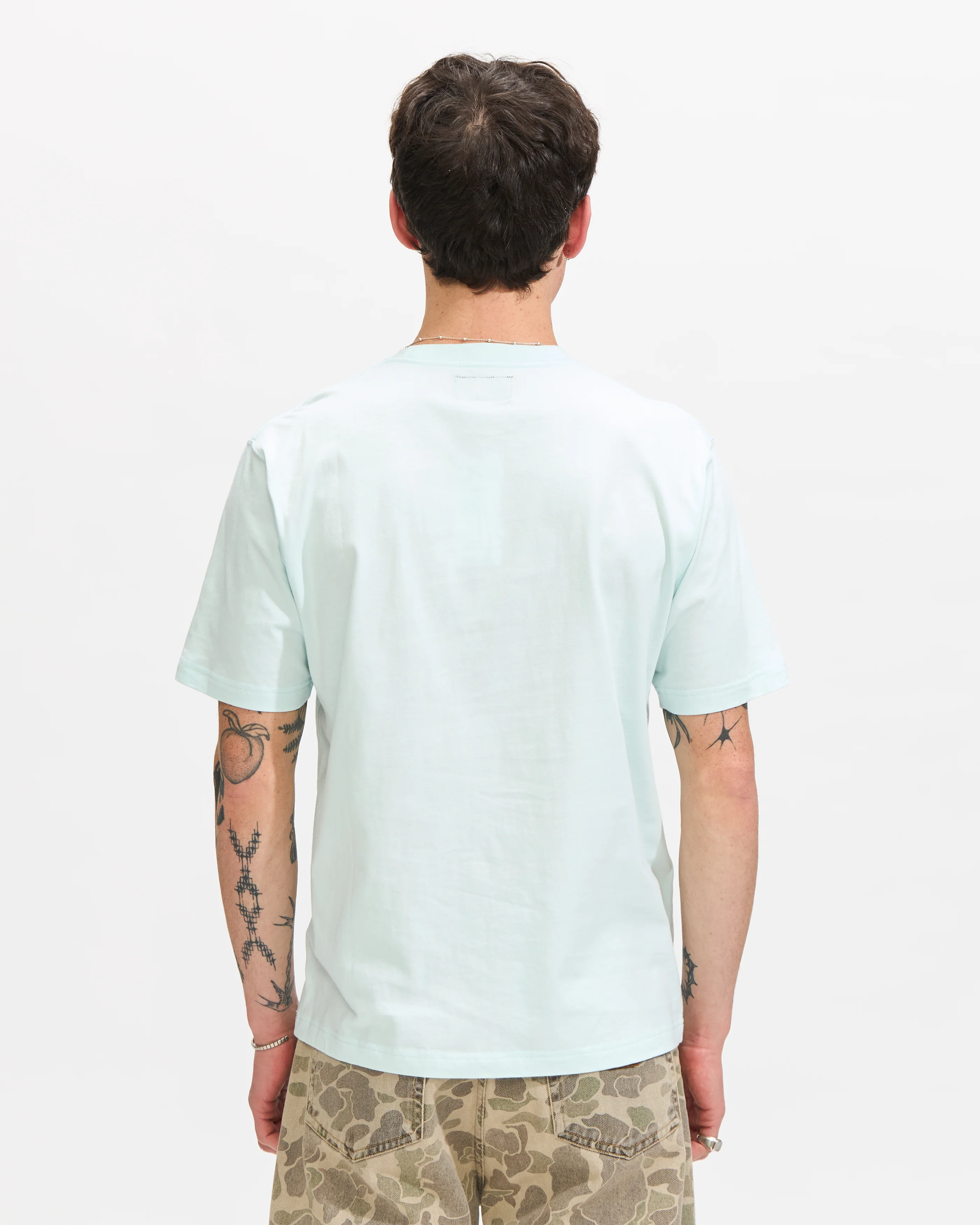 Crew Neck Tee in Sax - Image 3
