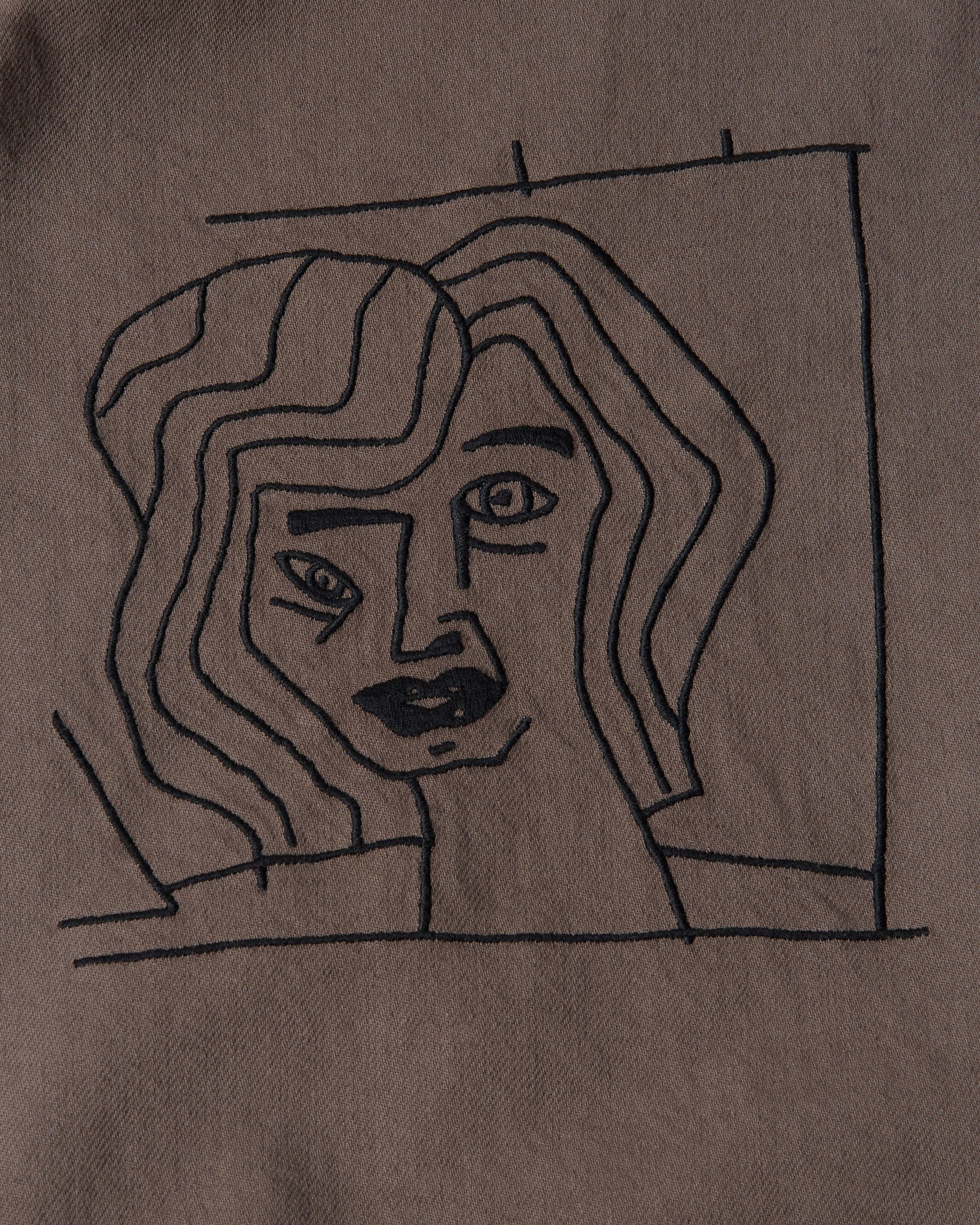 Crooked Face Short Sleeve Shirt in Brown - Image 4