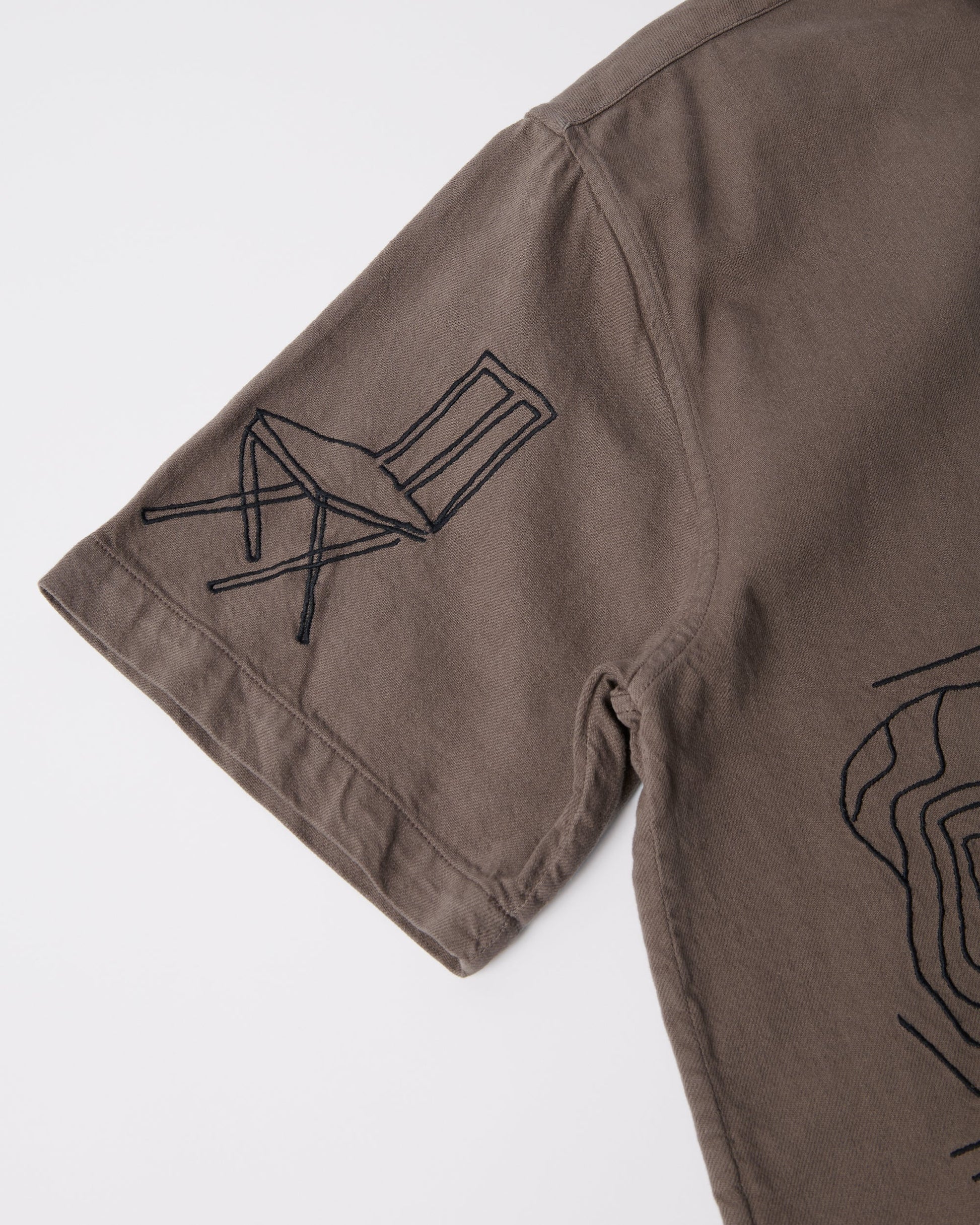 Crooked Face Short Sleeve Shirt in Brown - Image 5