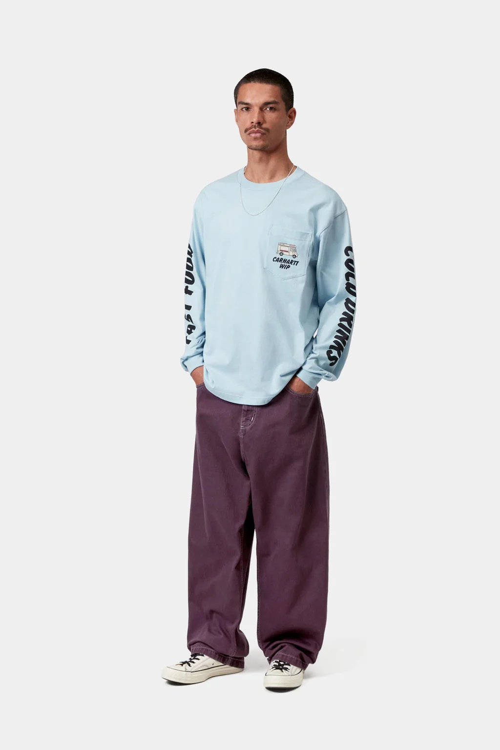 Brandon Pant Twill Stone Dyed in Cozy Purple - Image 2