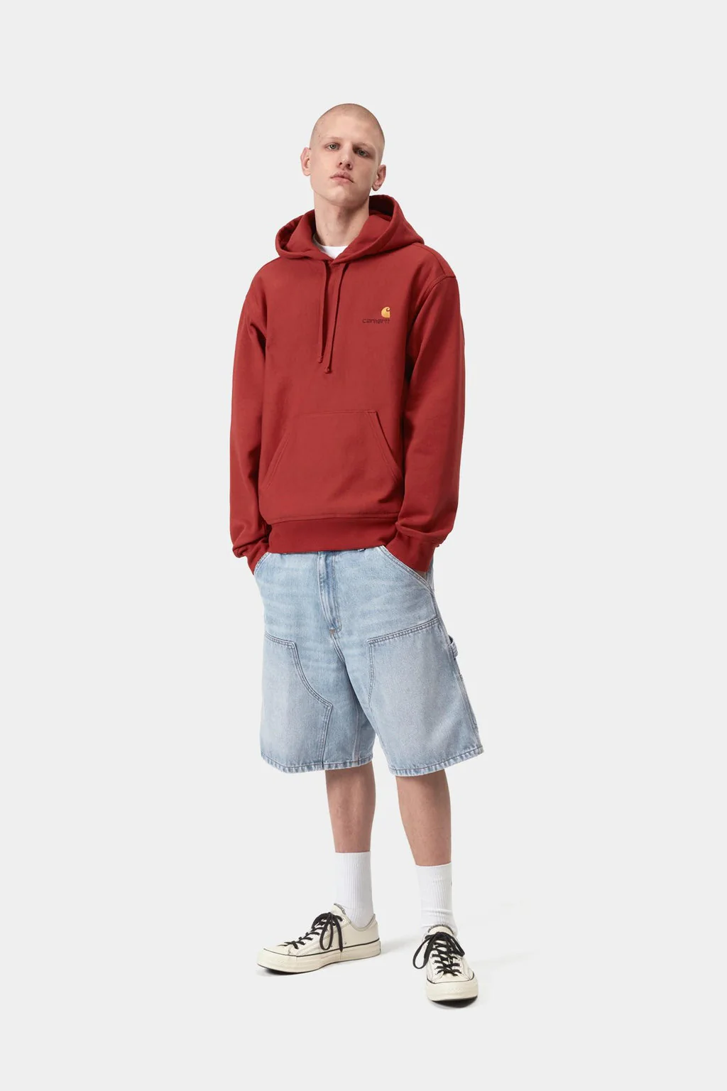 Double Knee Short Heavy Worn Bleached in Blue - Image 2