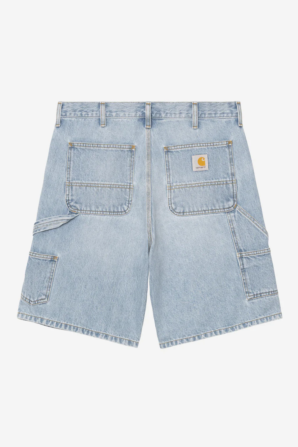 Double Knee Short Heavy Worn Bleached in Blue - Image 5