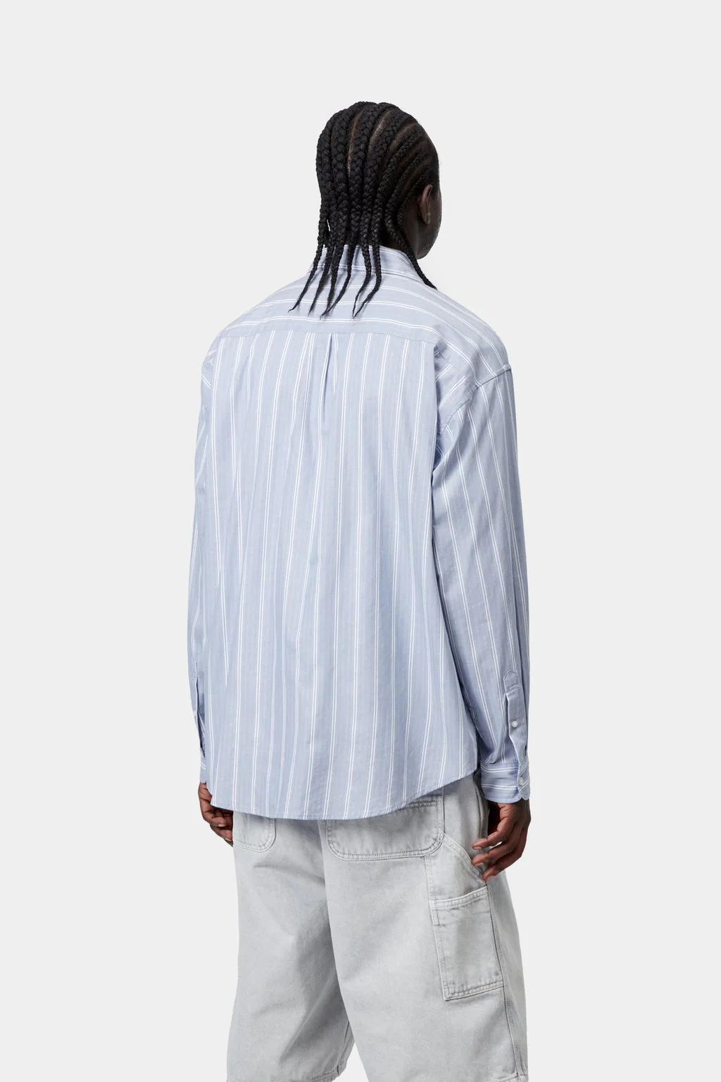 L/S Beale Stripe Shirt in Gentle Blue - Image 3