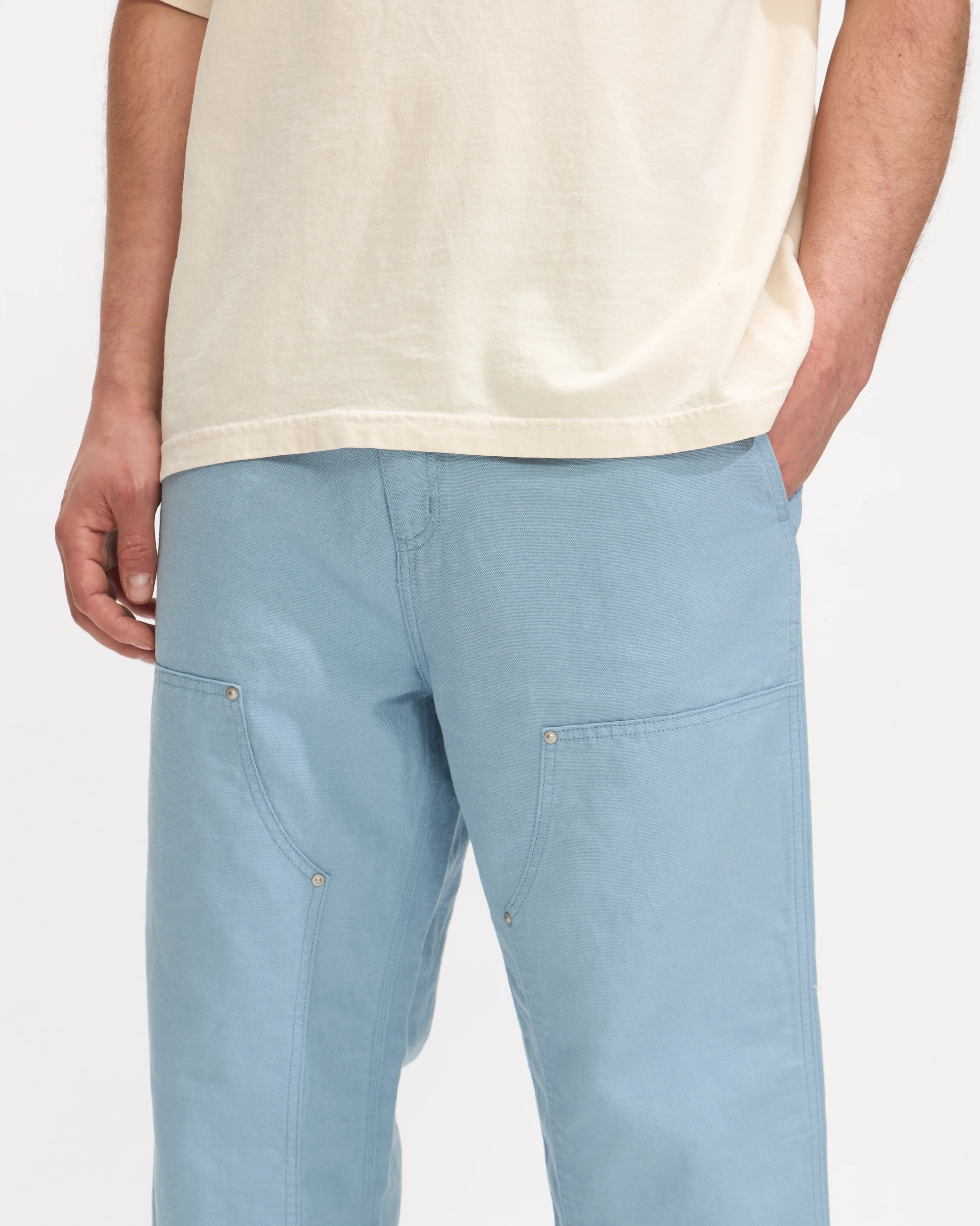 Walter Double Knee Pant in Misty Sky - Image 2