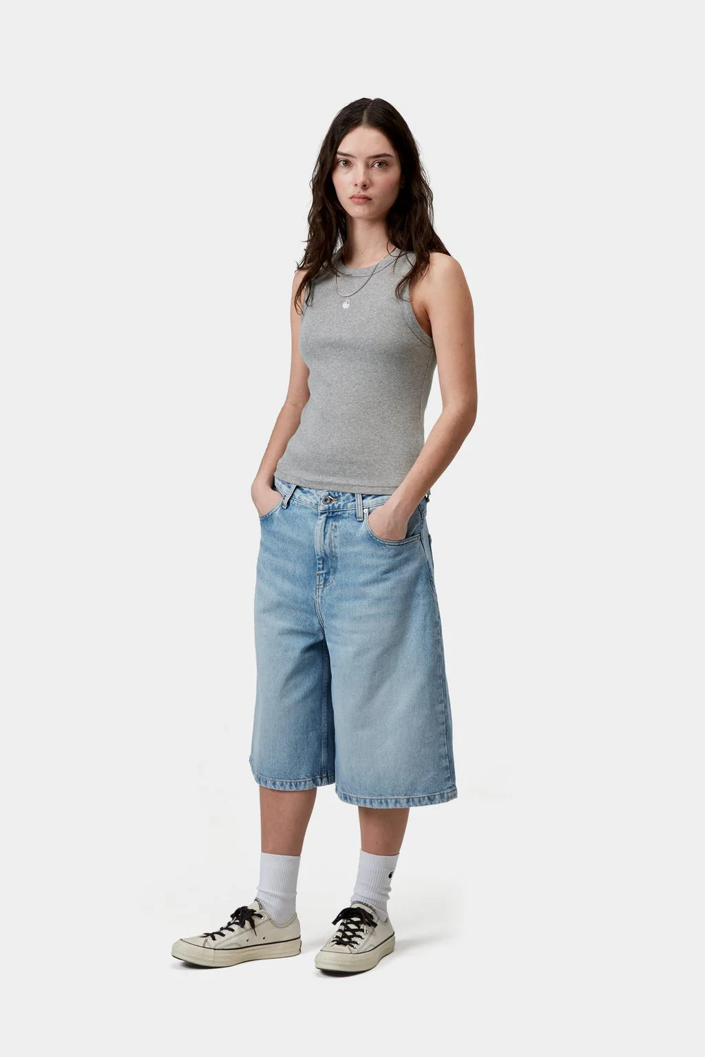 Women's Phillips A-Shirt in Heather Grey - Image 2