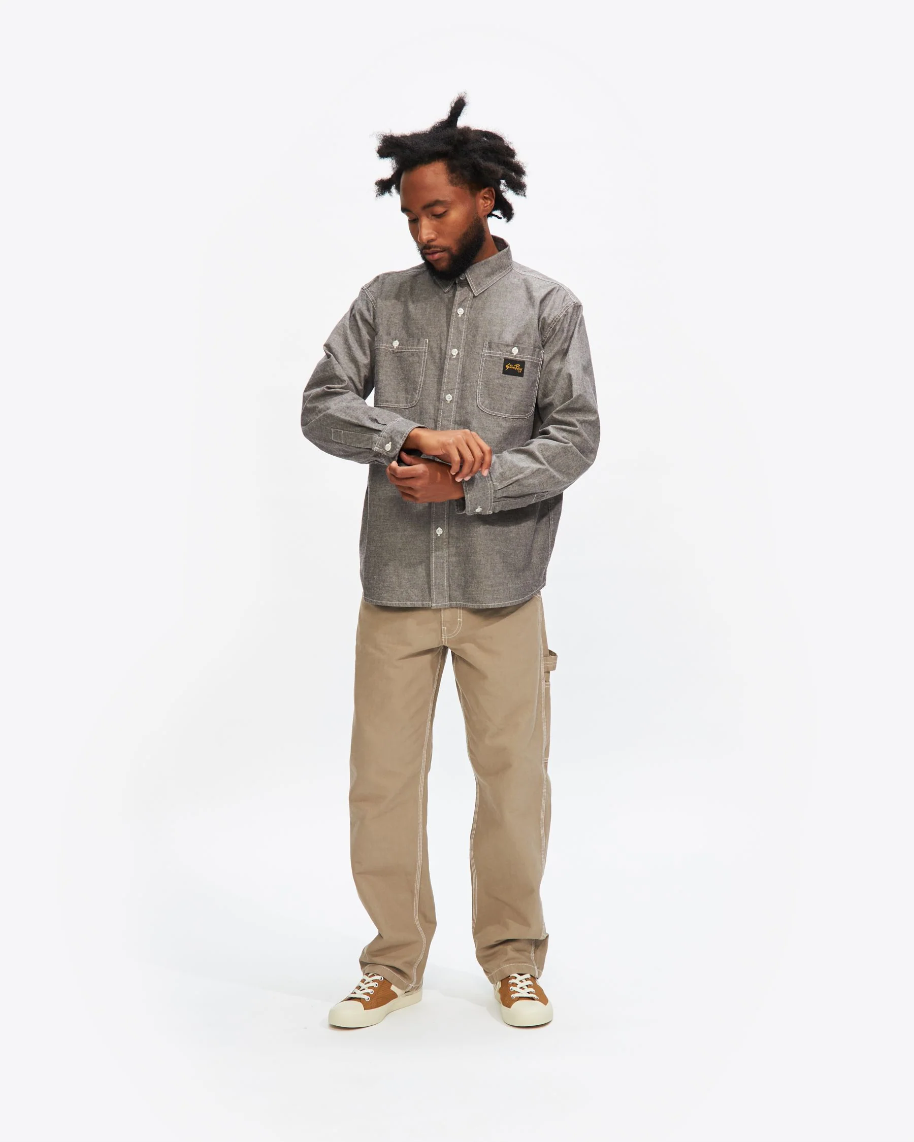Chambray Shirt in Black - Image 5