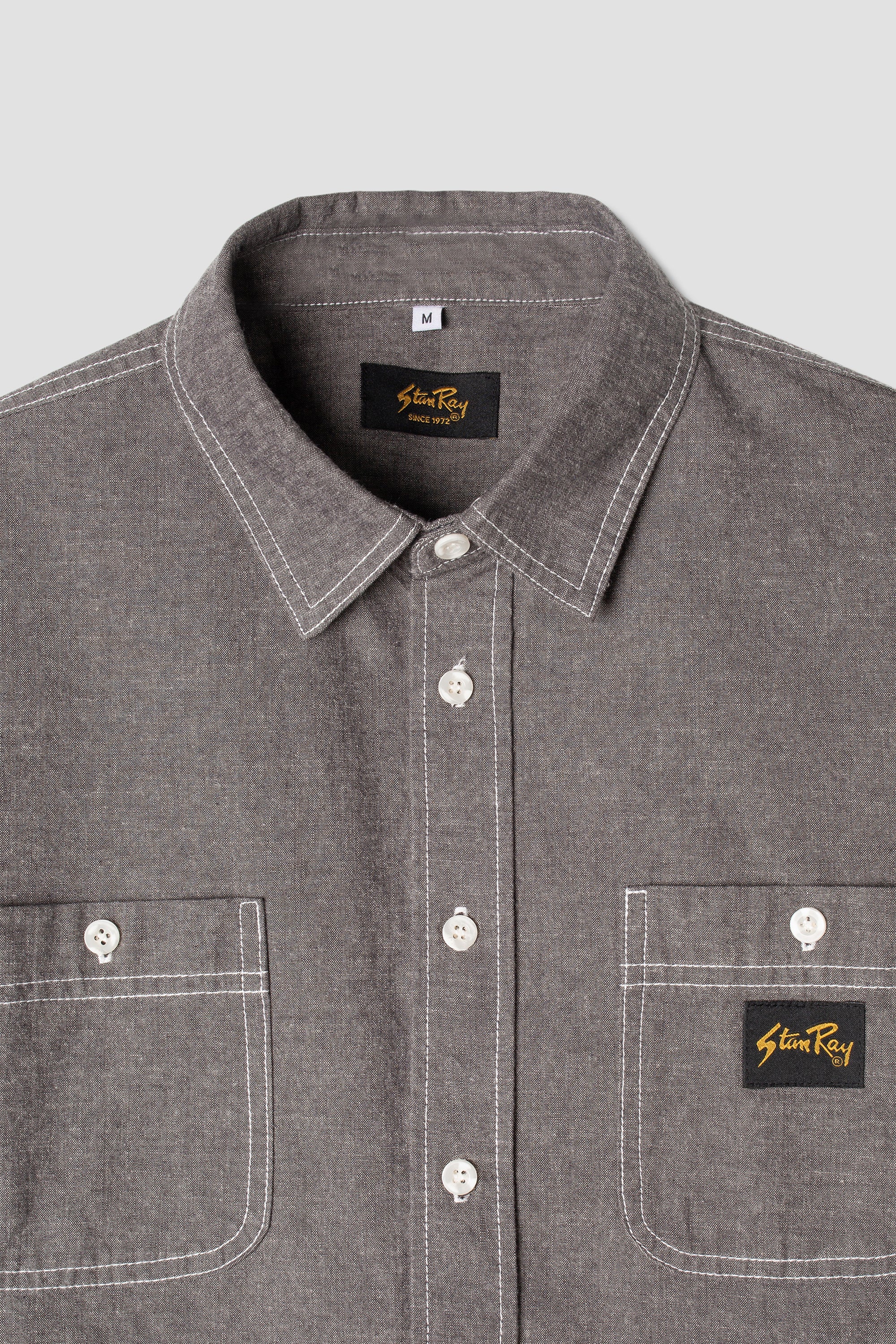 Chambray Shirt in Black - Image 8