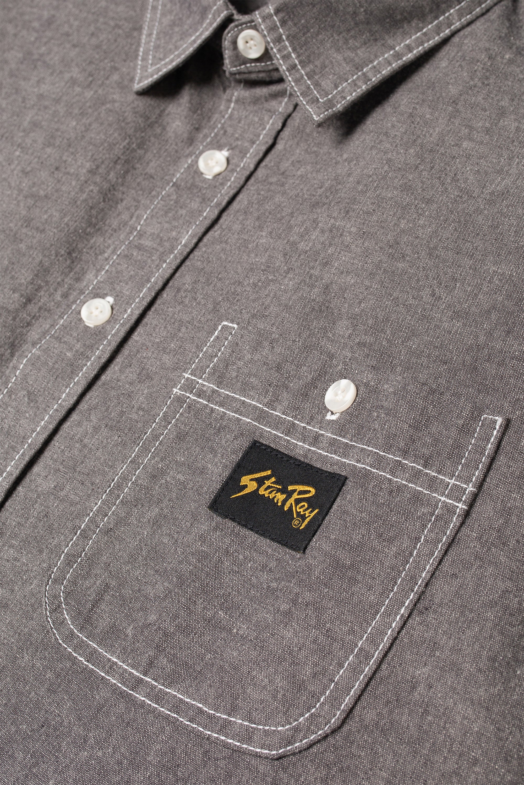 Chambray Shirt in Black - Image 9