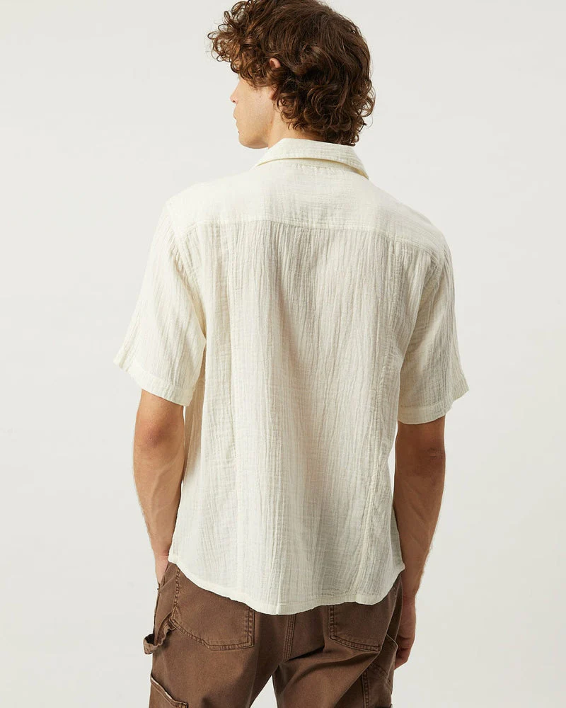 Double Cloth SS Shirt in Natural - Image 3