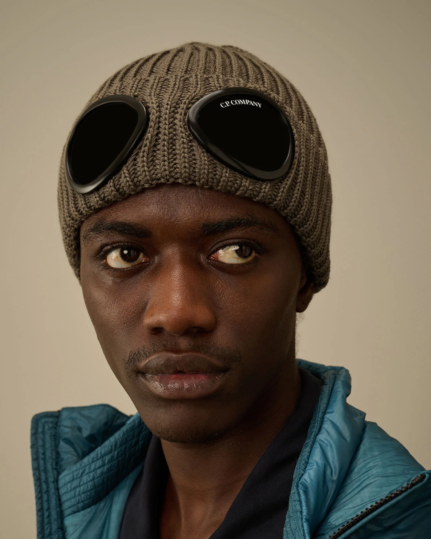 Extra Fine Merino Wool Goggle Beanie in Walnut - Image 2