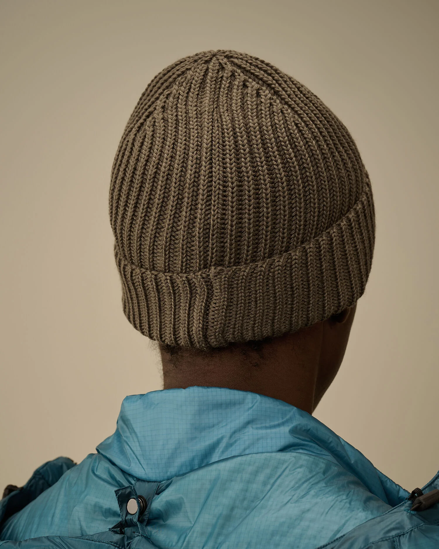 Extra Fine Merino Wool Goggle Beanie in Walnut - Image 3