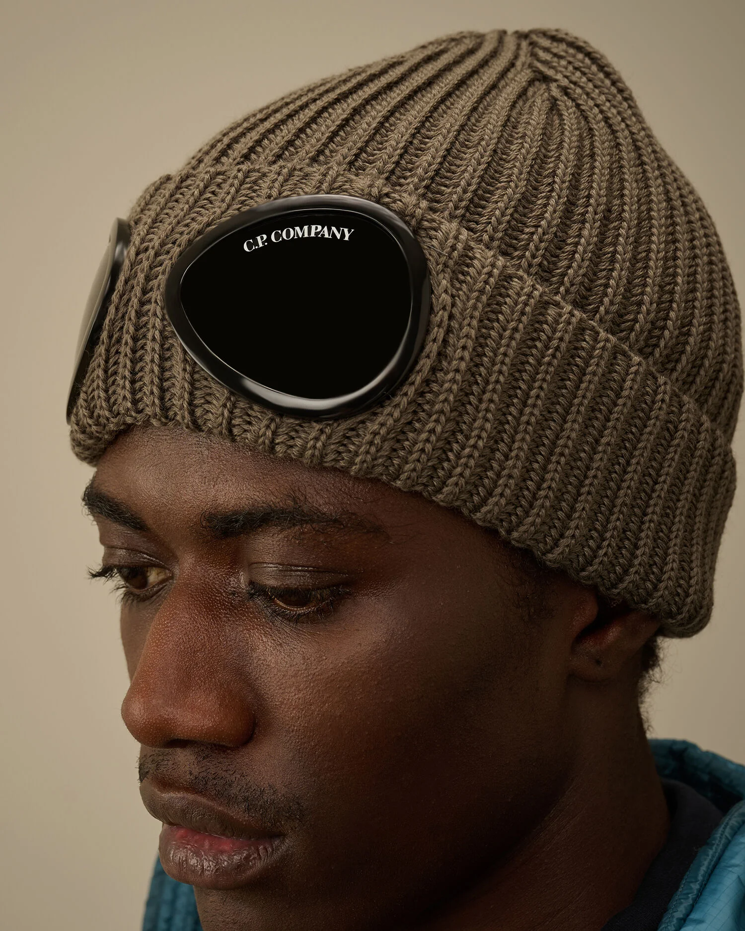 Extra Fine Merino Wool Goggle Beanie in Walnut - Image 4