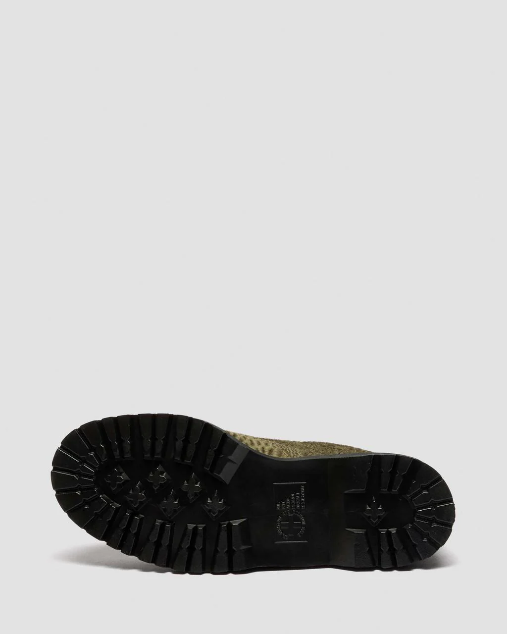 Lowell Moc Toe Shoes in Pebble Emboss Hair On Olive Green - Image 5
