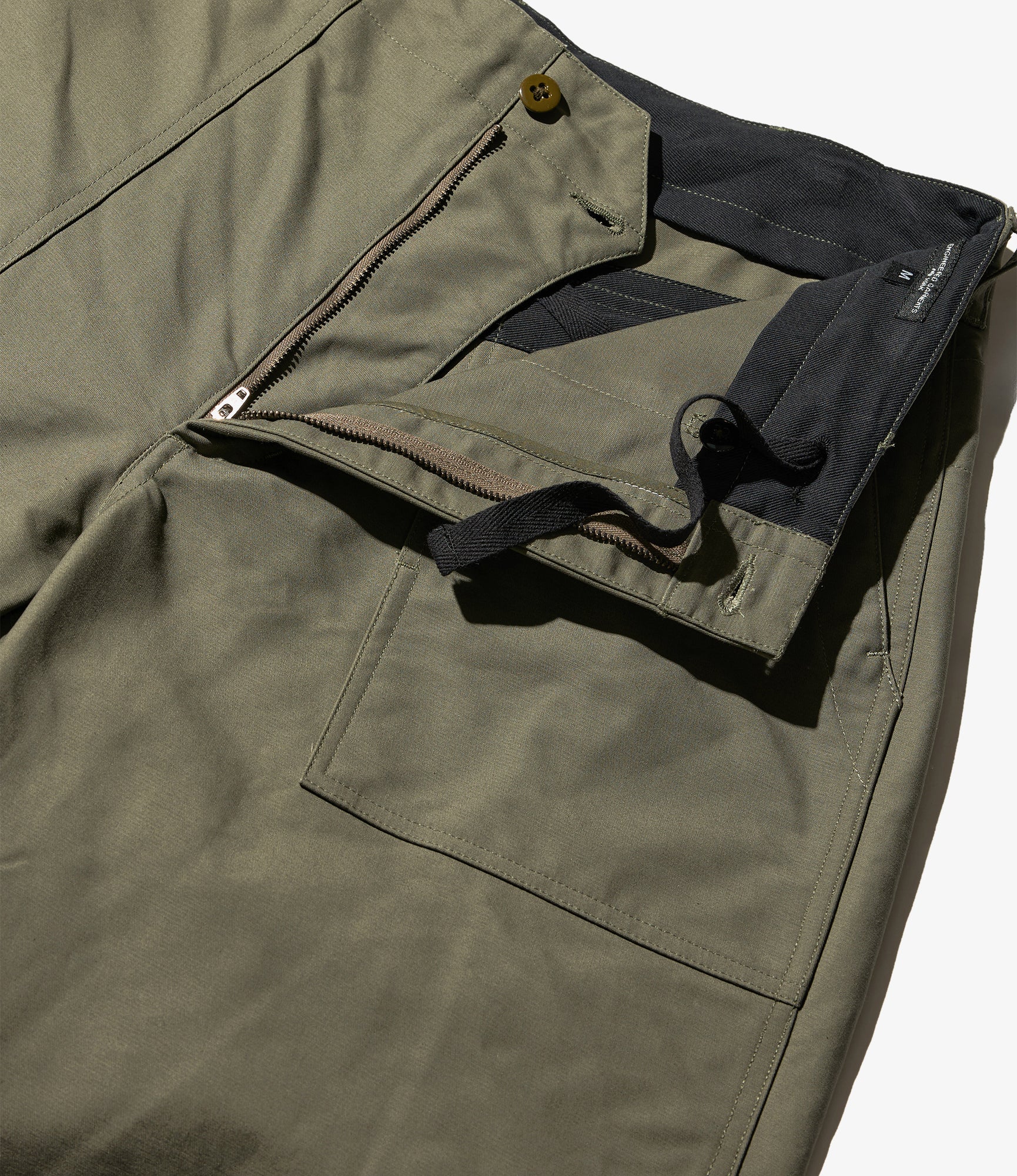 Fatigue Pant in Olive Cotton Double Cloth - Image 4