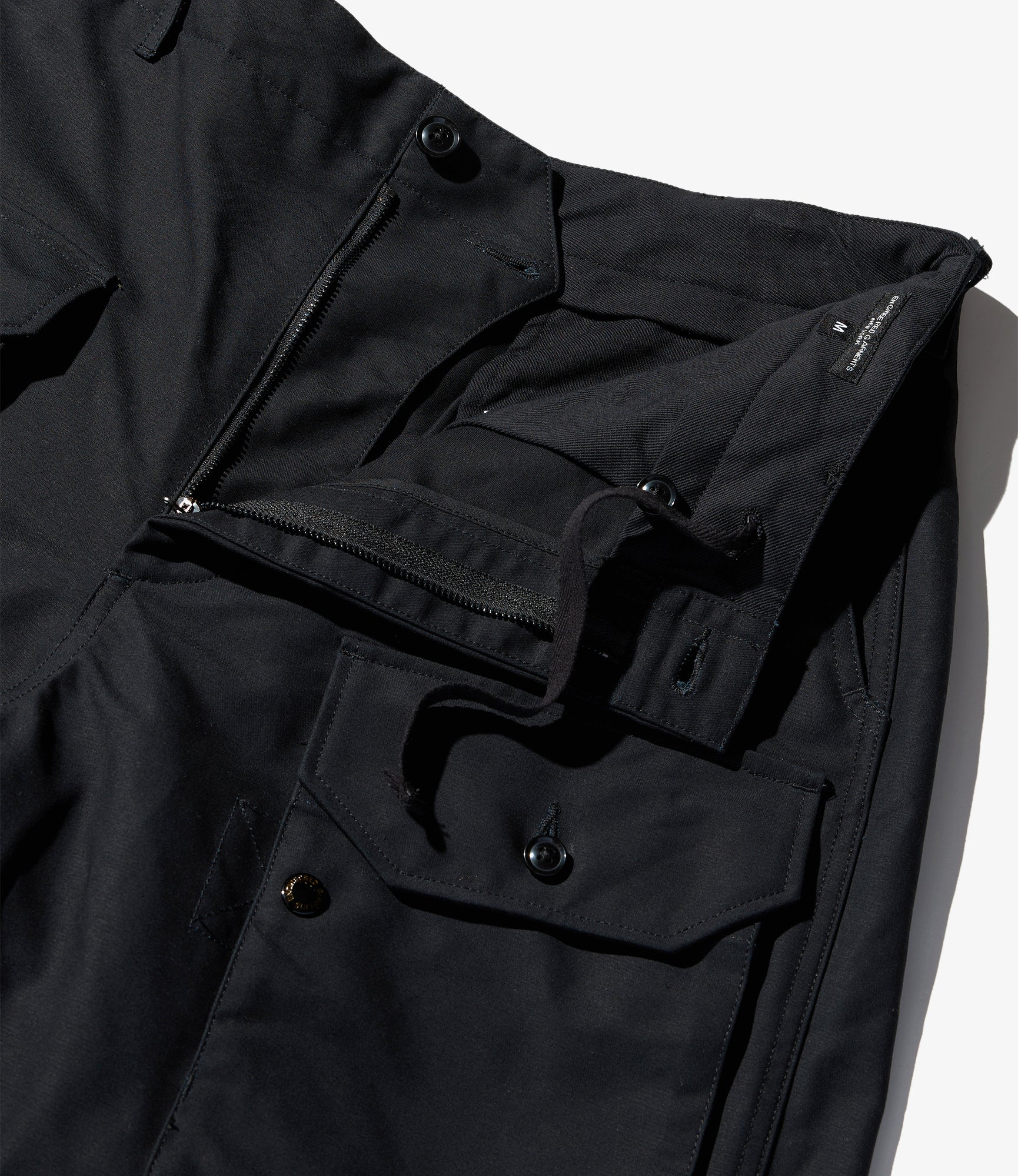 Flight Pant in Black Cotton Double Cloth - Image 4
