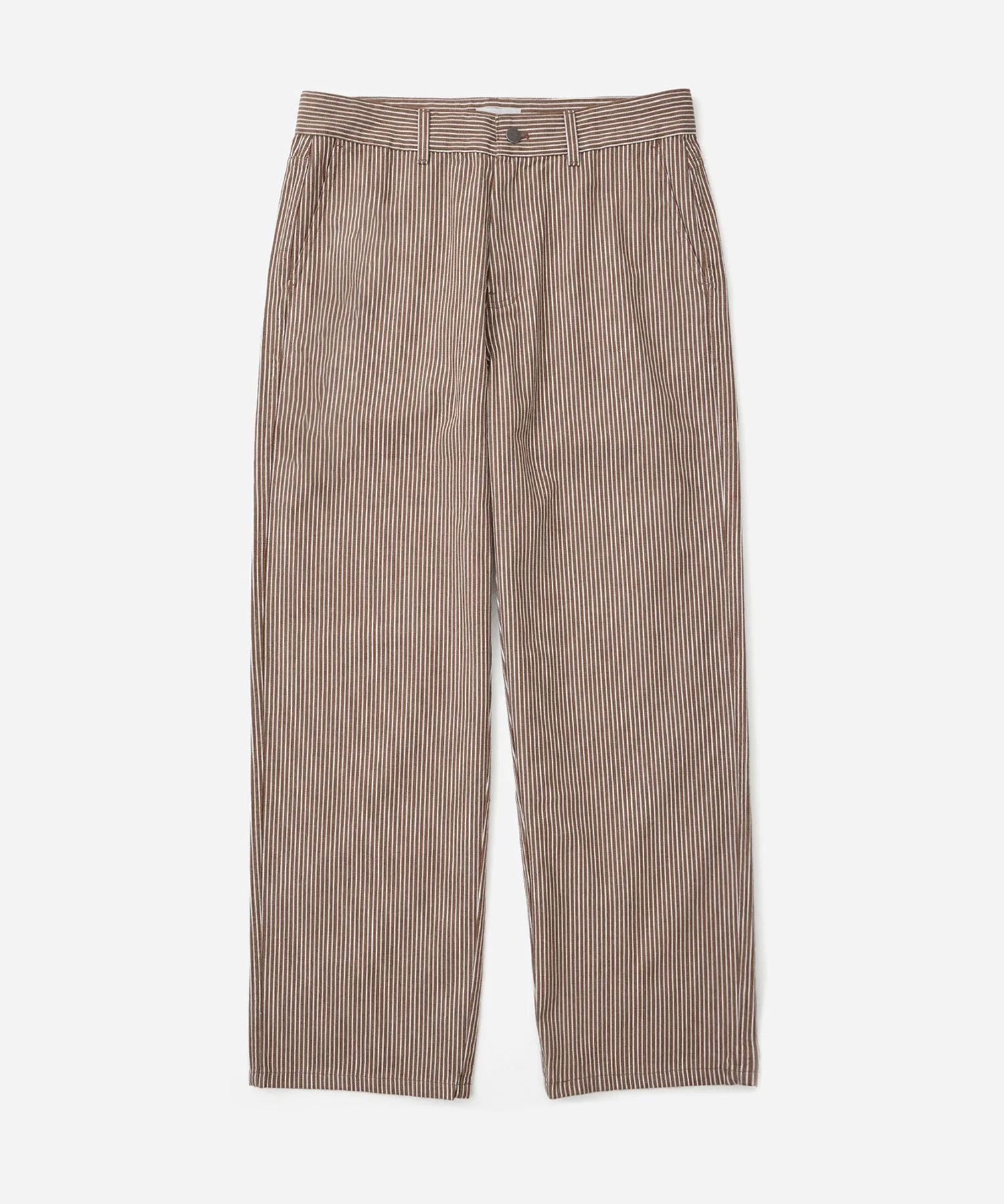 George Stripe Cotton Twill Pant in Dark Earth - Image 6