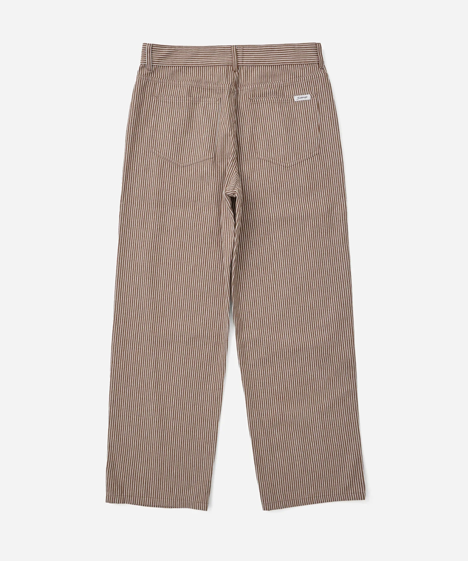 George Stripe Cotton Twill Pant in Dark Earth - Image 7