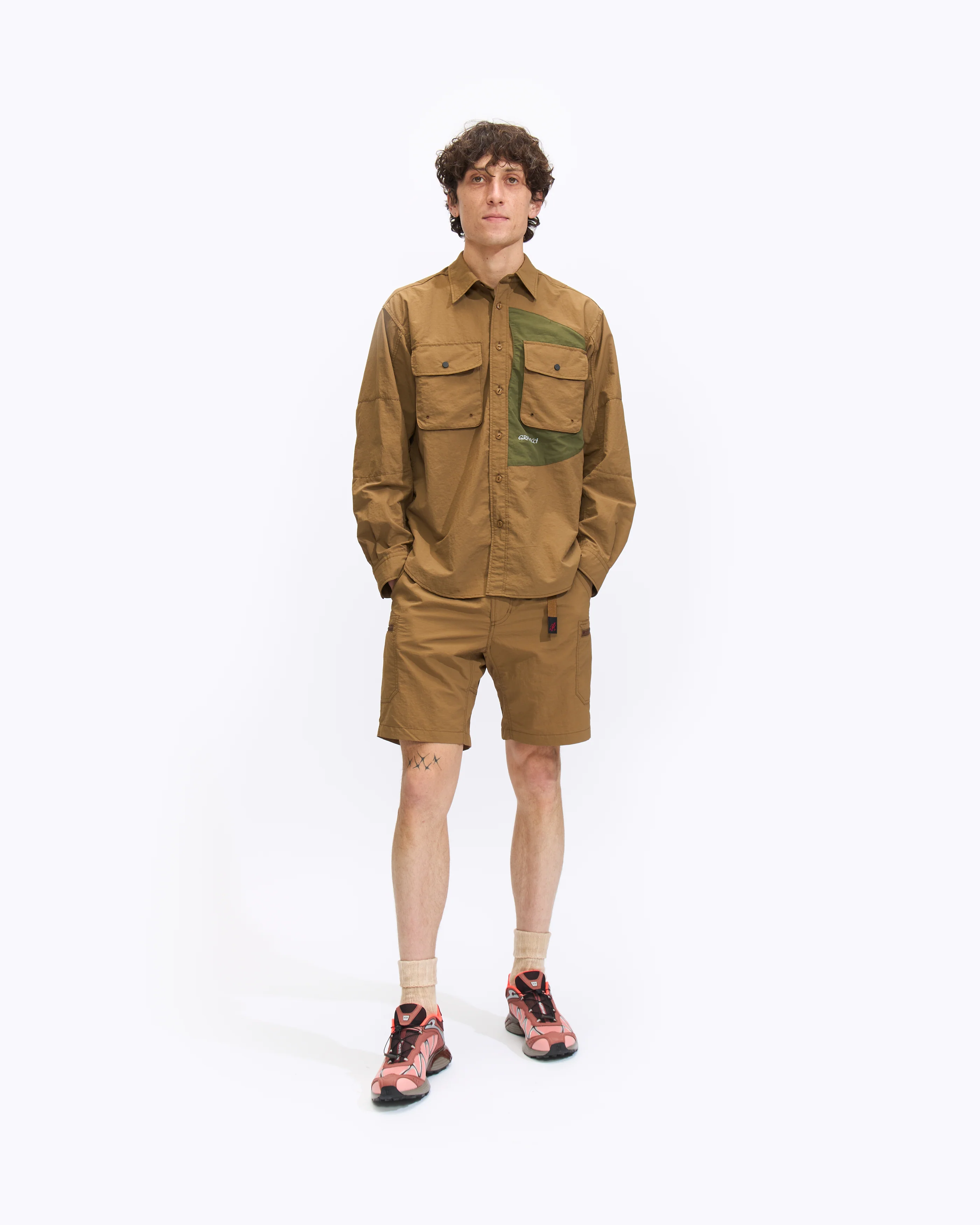Nylon Brentwood Shirt in Coyote - Image 5