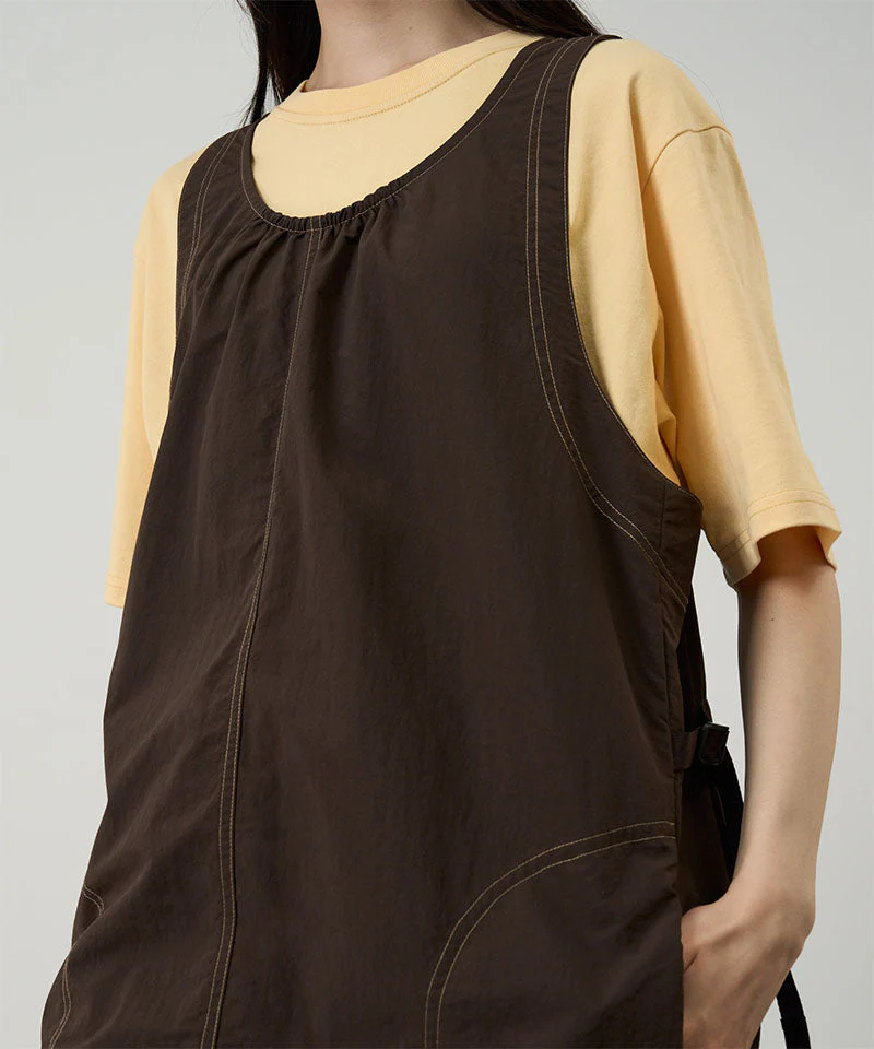 Nylon Dress in Chocolate - Image 3