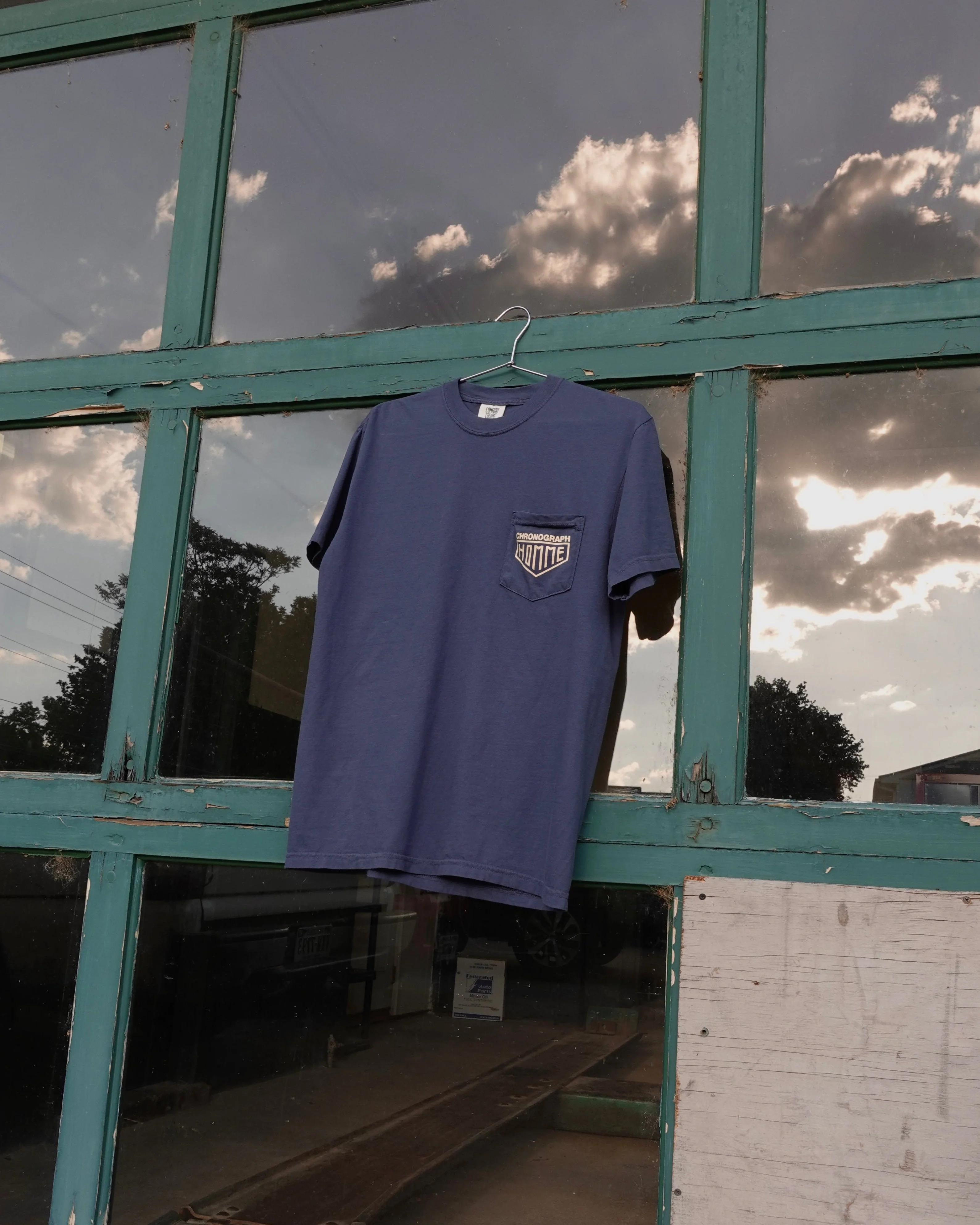 Chronograph Pocket Tee in Navy - Image 2