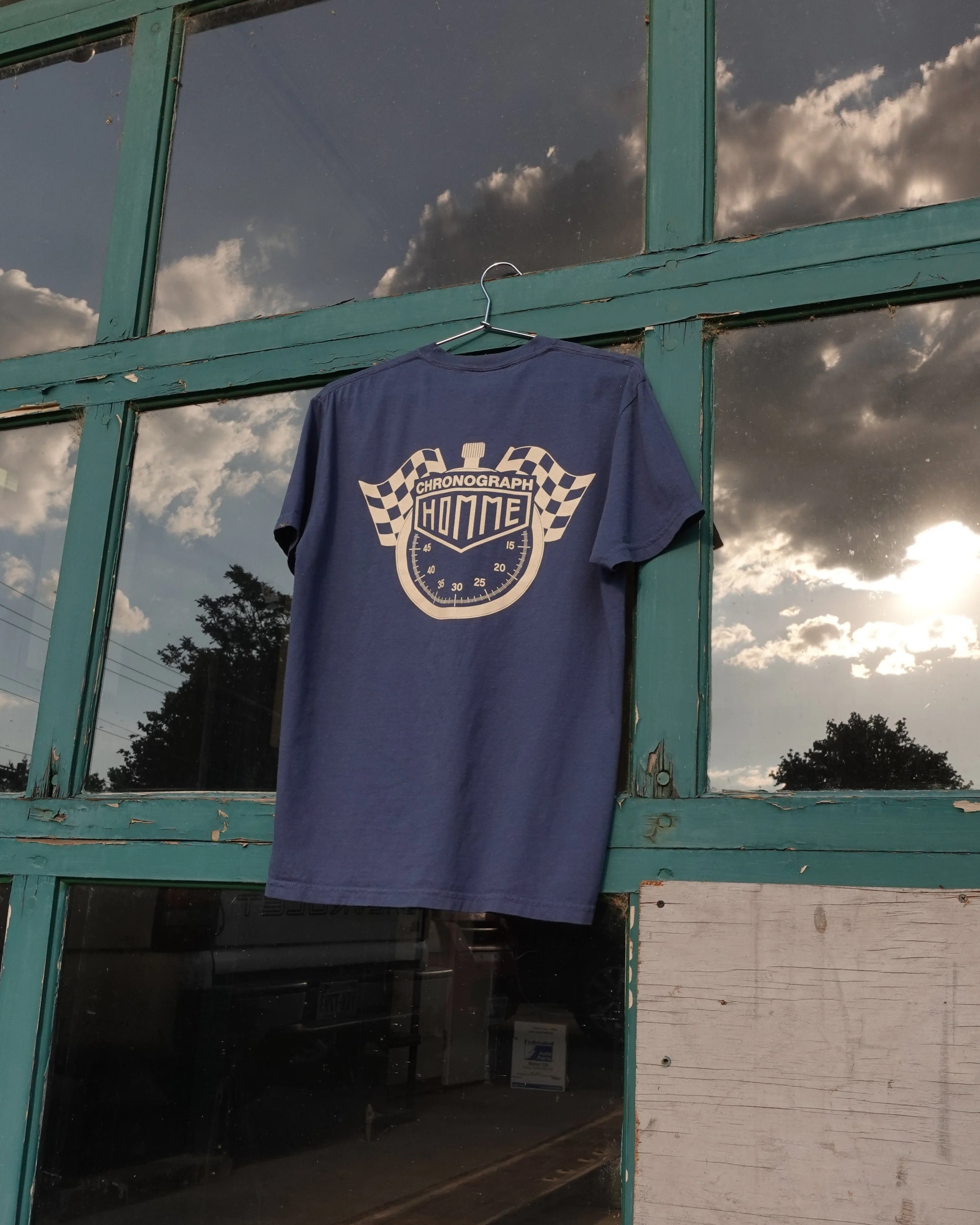 Chronograph Pocket Tee in Navy - Image 3