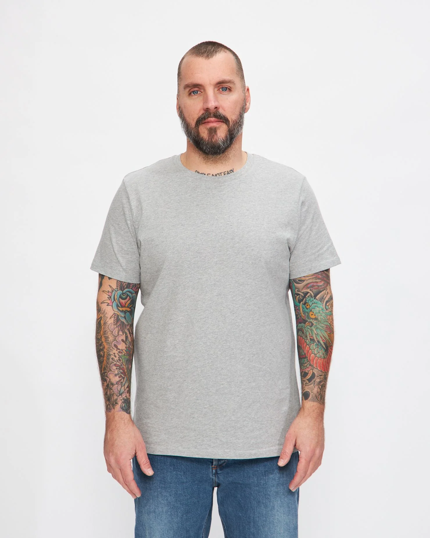 Jimmy T-Shirt in Heather Pale Grey