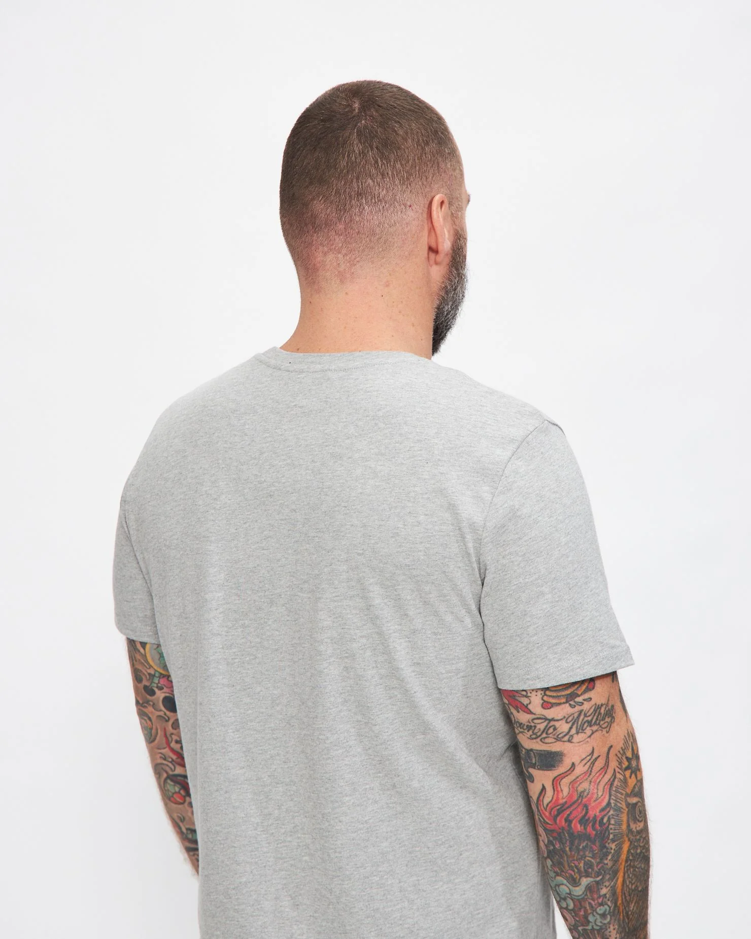 Jimmy T-Shirt in Heather Pale Grey - Image 3
