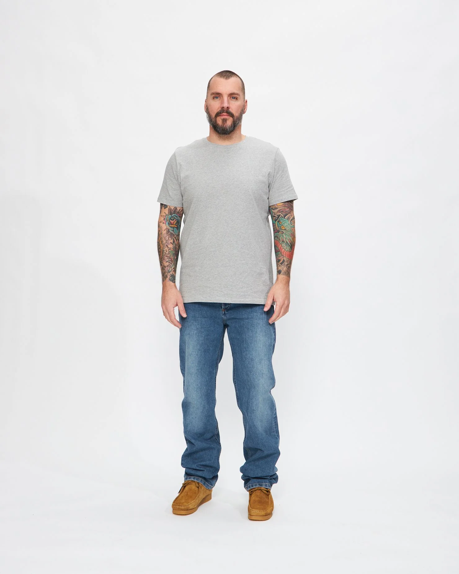 Jimmy T-Shirt in Heather Pale Grey - Image 4