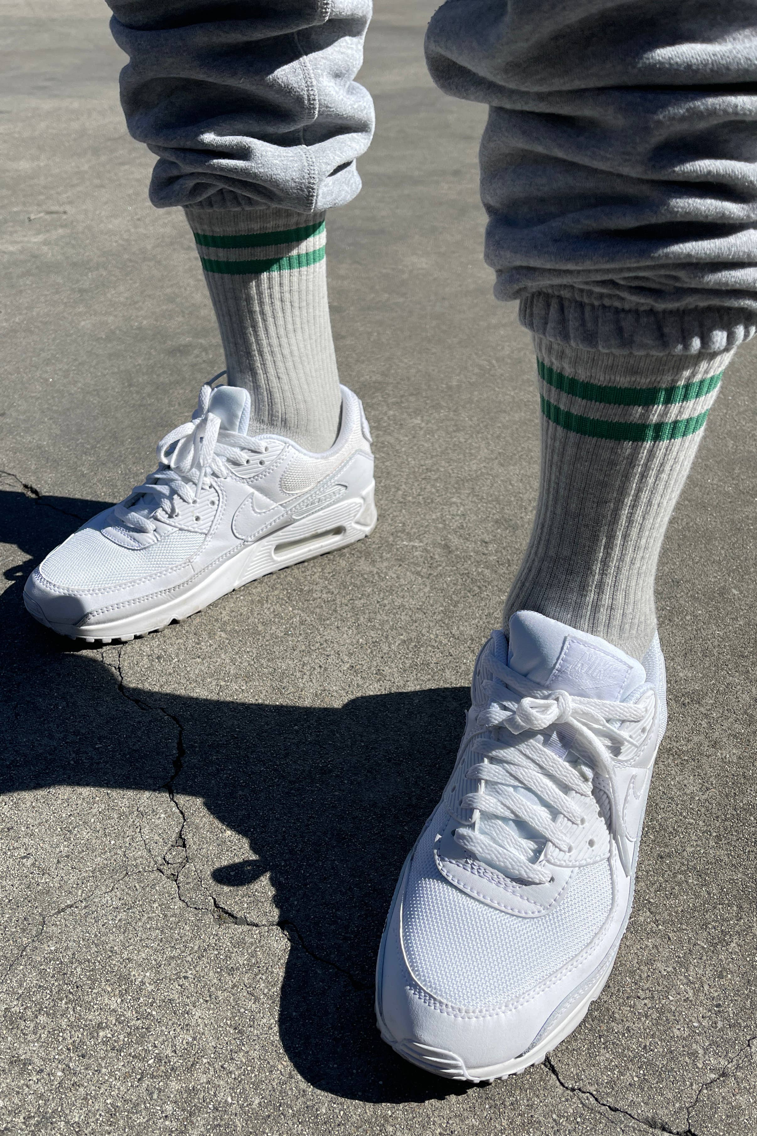 Extended Boyfriend Socks in Light Grey - Image 3