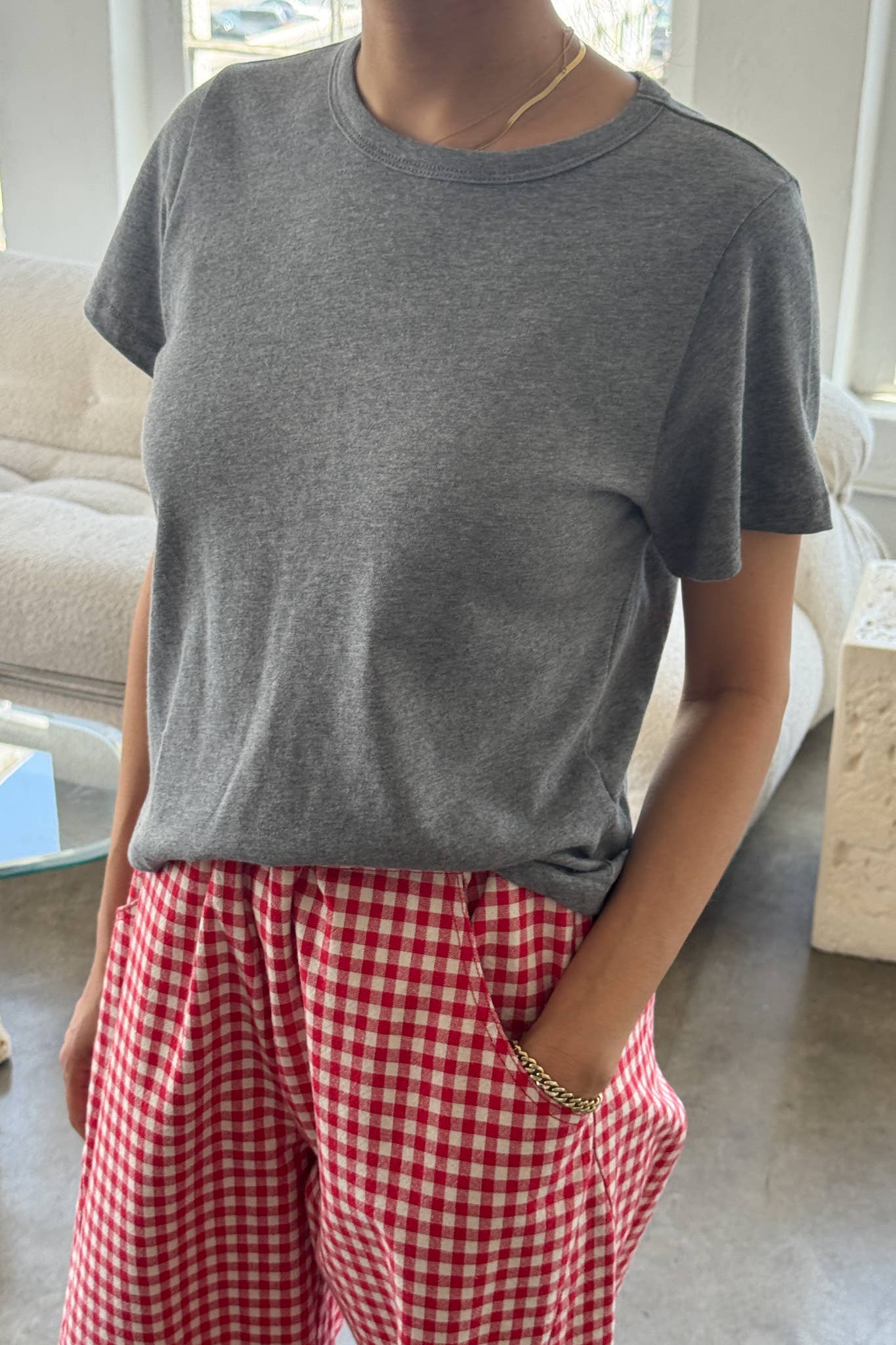 The Boy Tee in Melange Grey - Image 4
