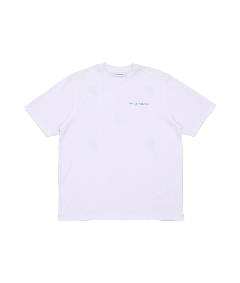 Logo T-Shirt in White/Peacock Green - Image 4