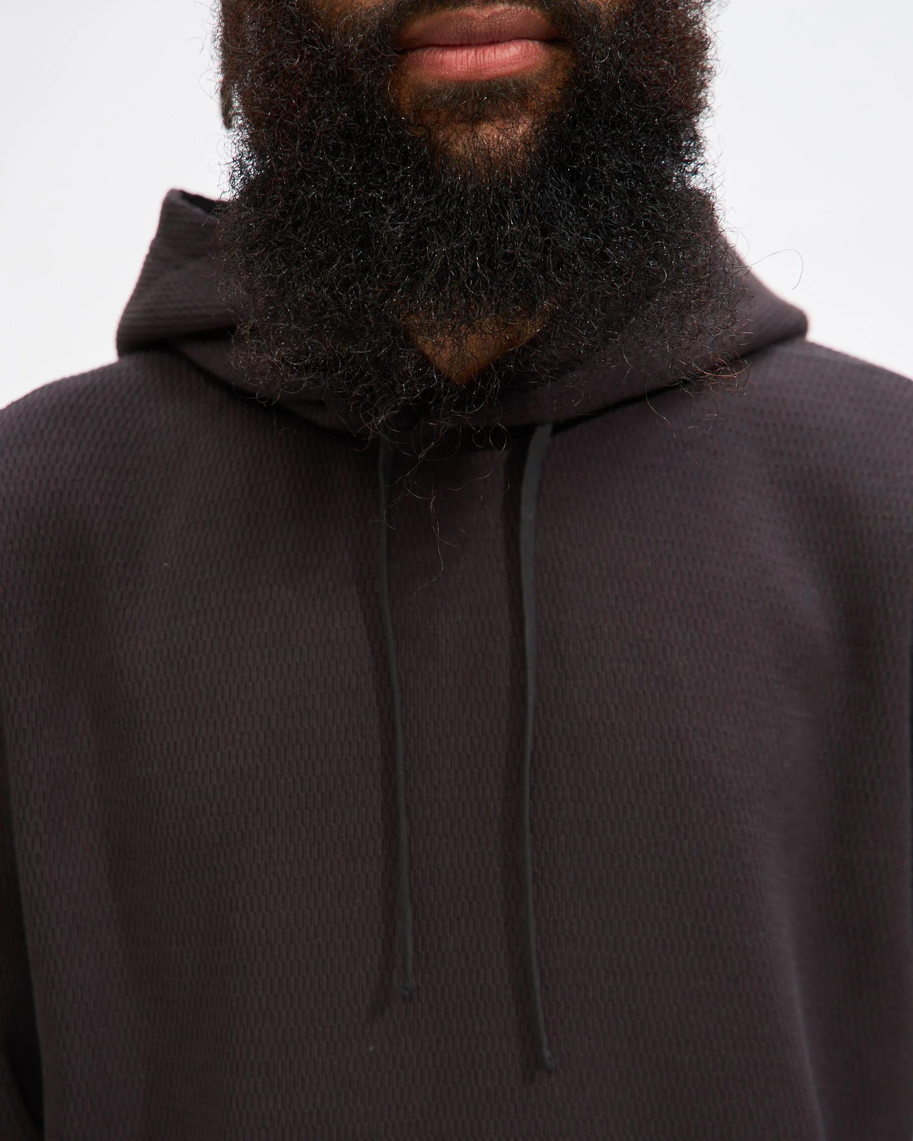 Louis Thermal Hoodie in Sumi Black - Image 3